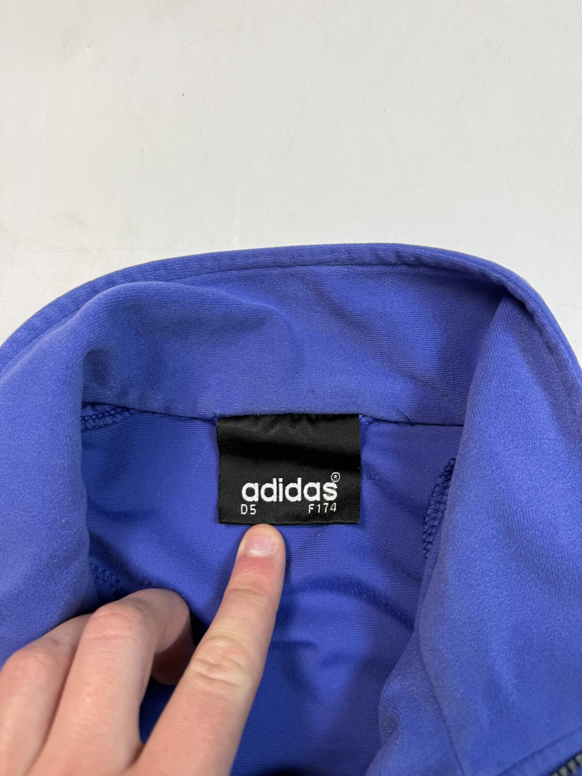 Vintage 90s adidas originals velour track top (M)