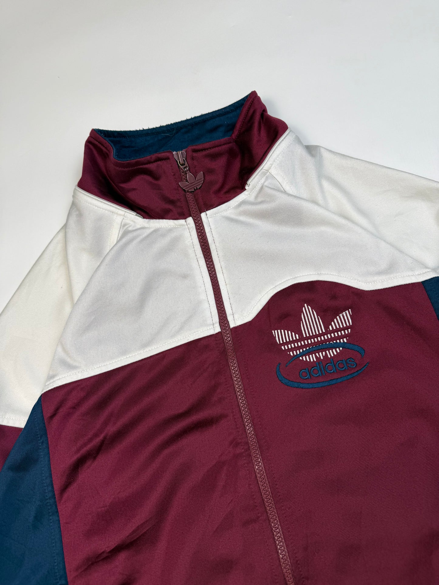 Vintage 90s Adidas originals colour block track jacket (L)