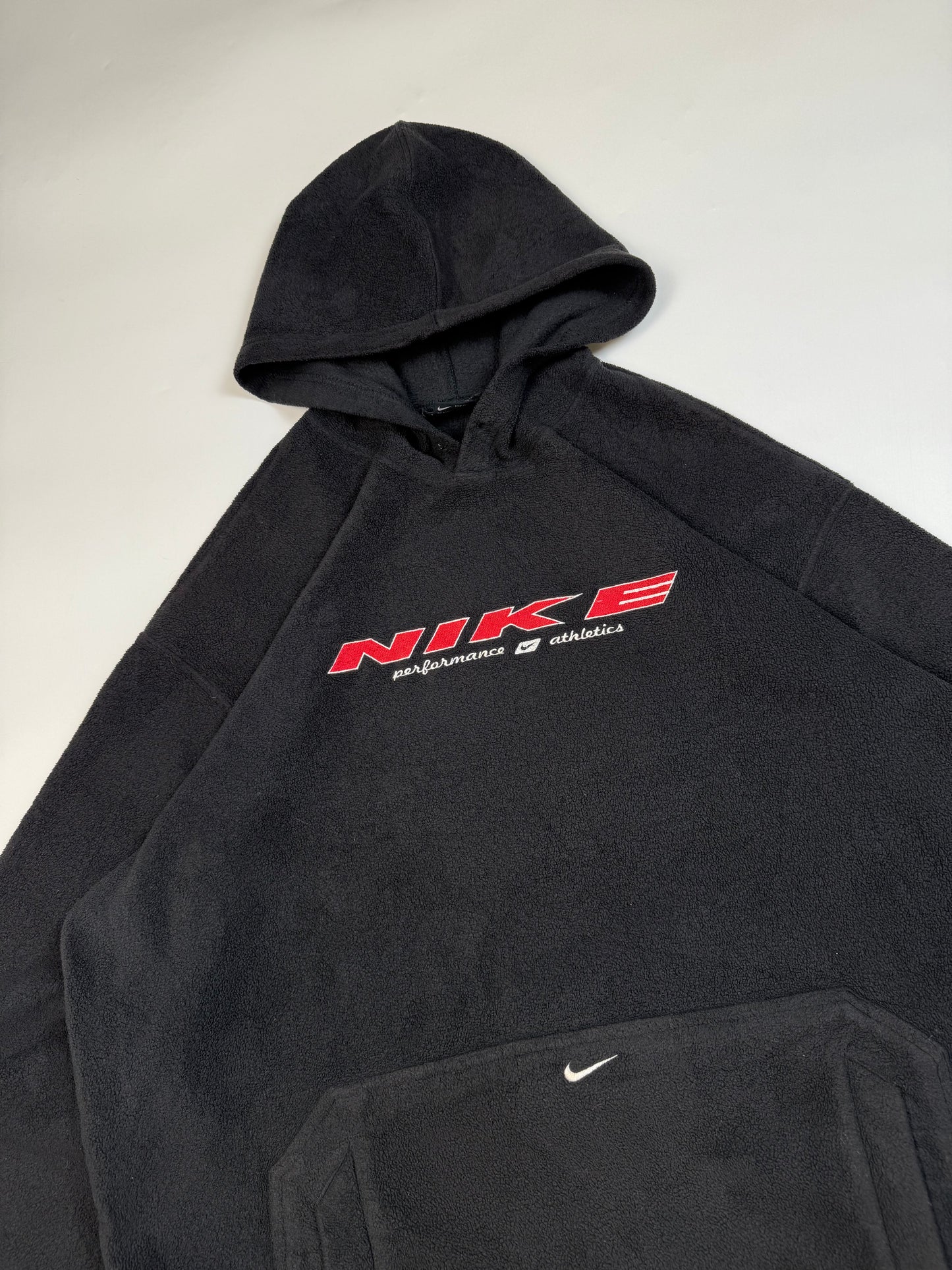 Vintage Nike spell out fleece hoodie (L)