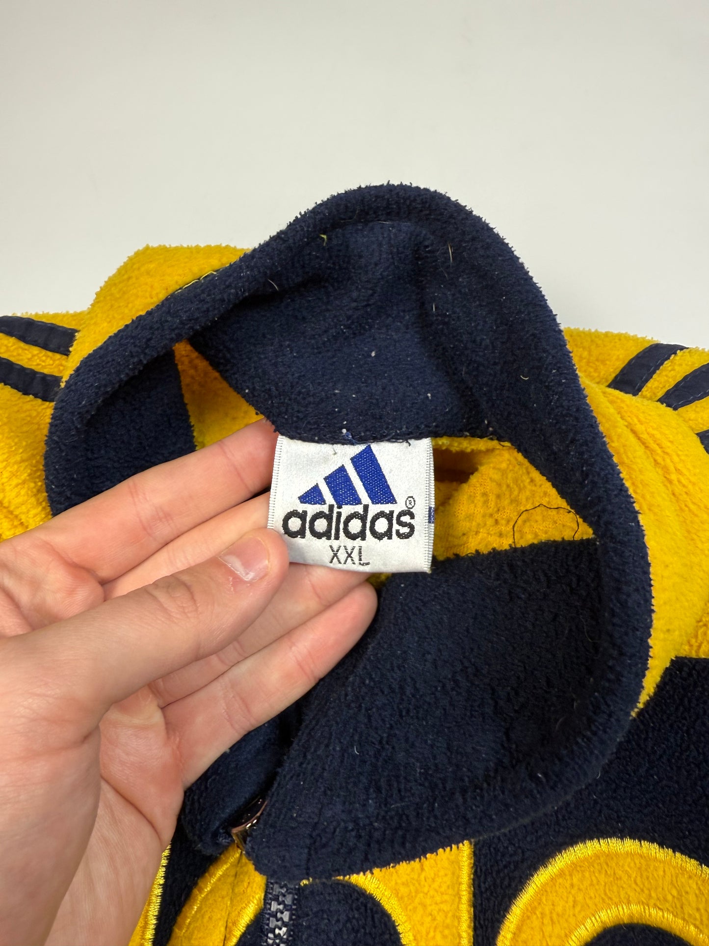 Vintage 90s Adidas originals spell out full zip fleece (XL)