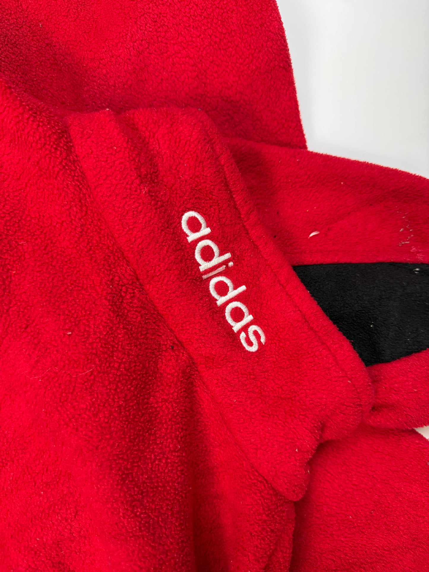 Vintage 90s adidas originals colour block quarter zip fleece (L)