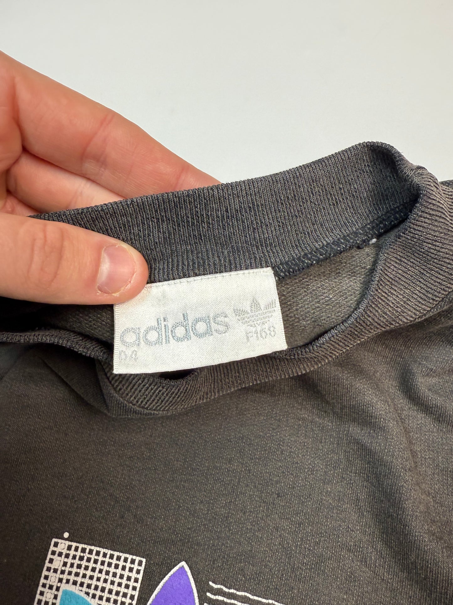 Vintage 90s Adidas originals centre logo sweatshirt (S)