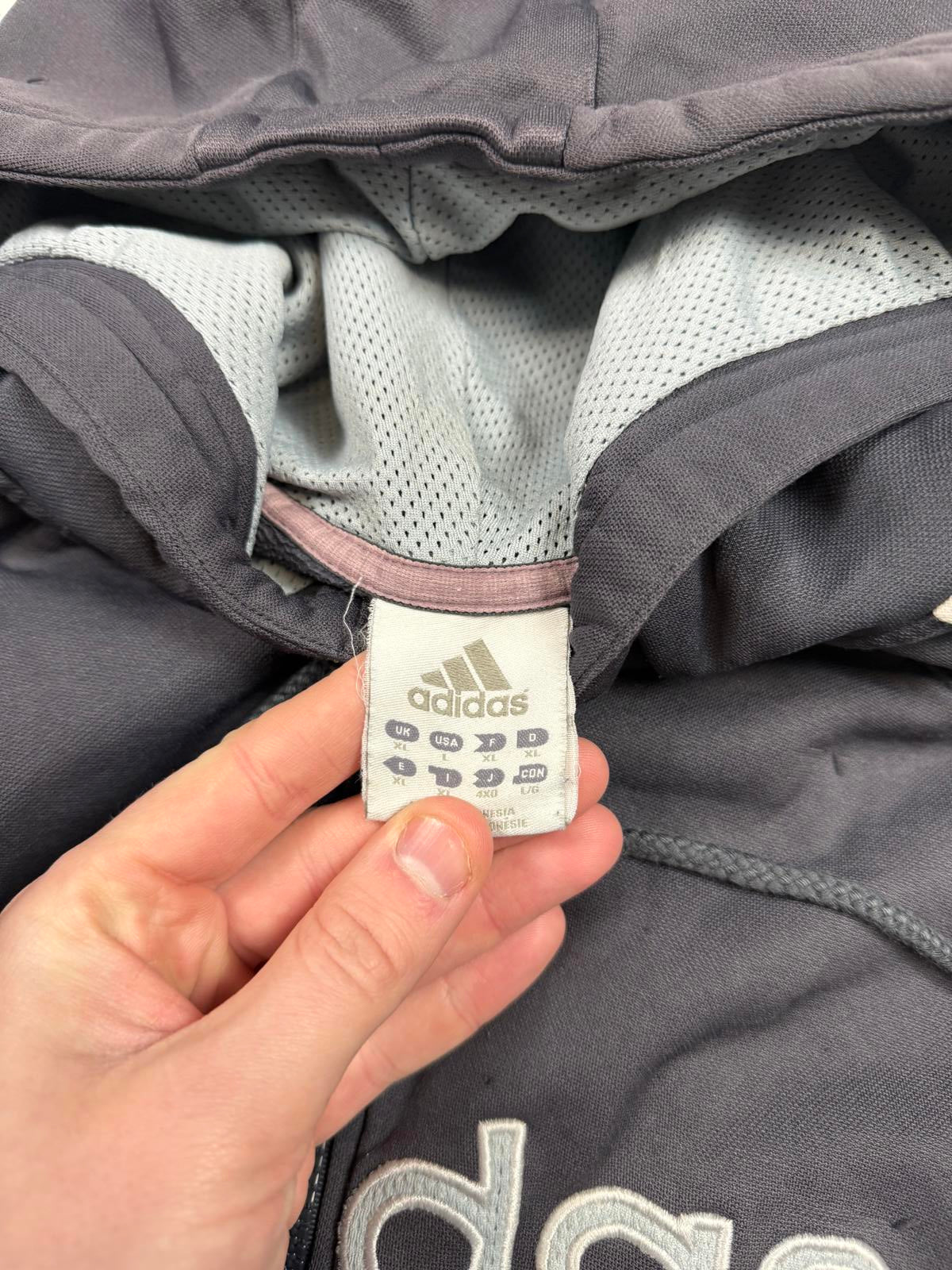 Vintage Adidas spell out full zip hoodie (XL)