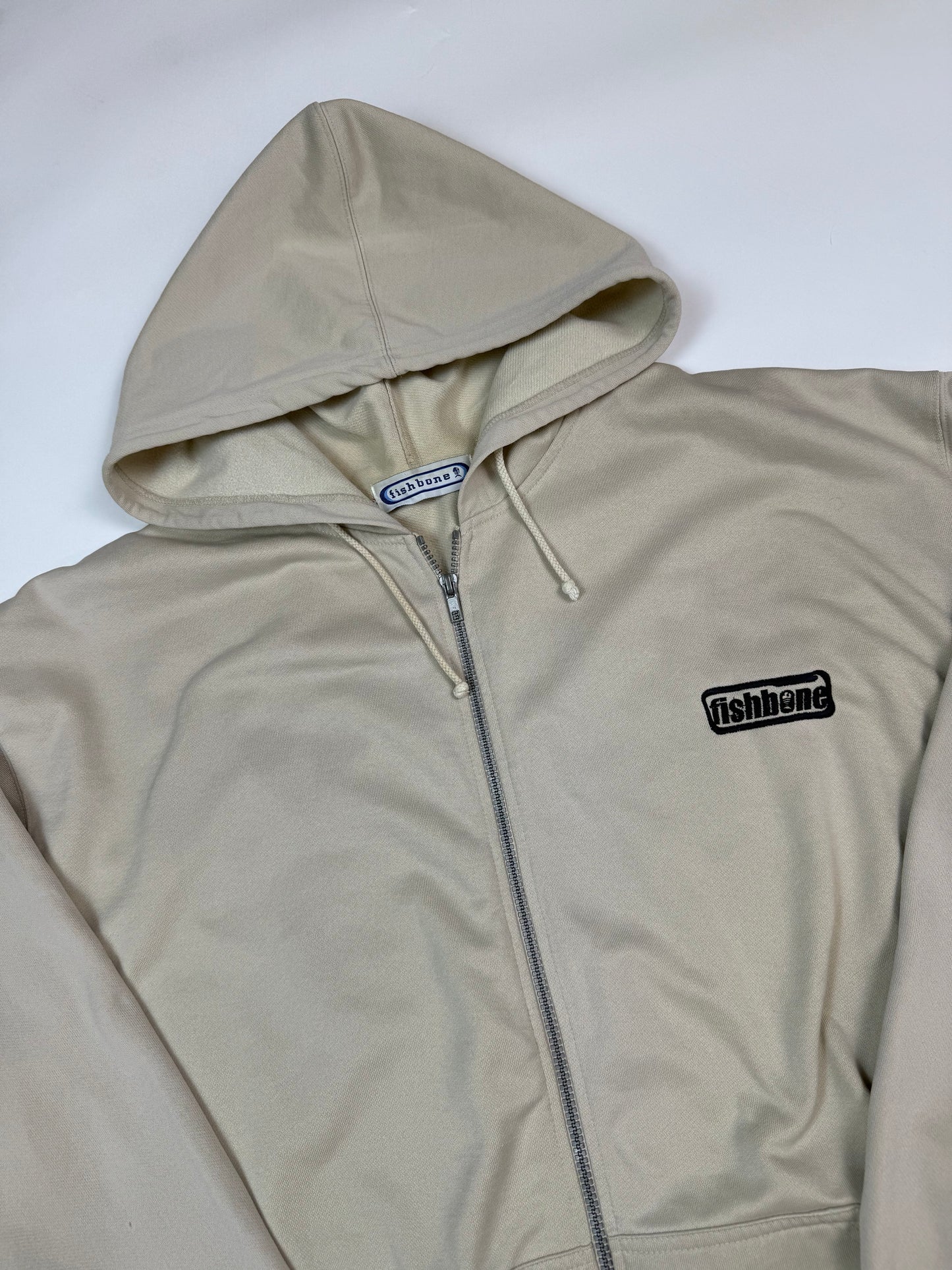 Vintage Y2K Fishbone spell out full zip hoodie (XL)