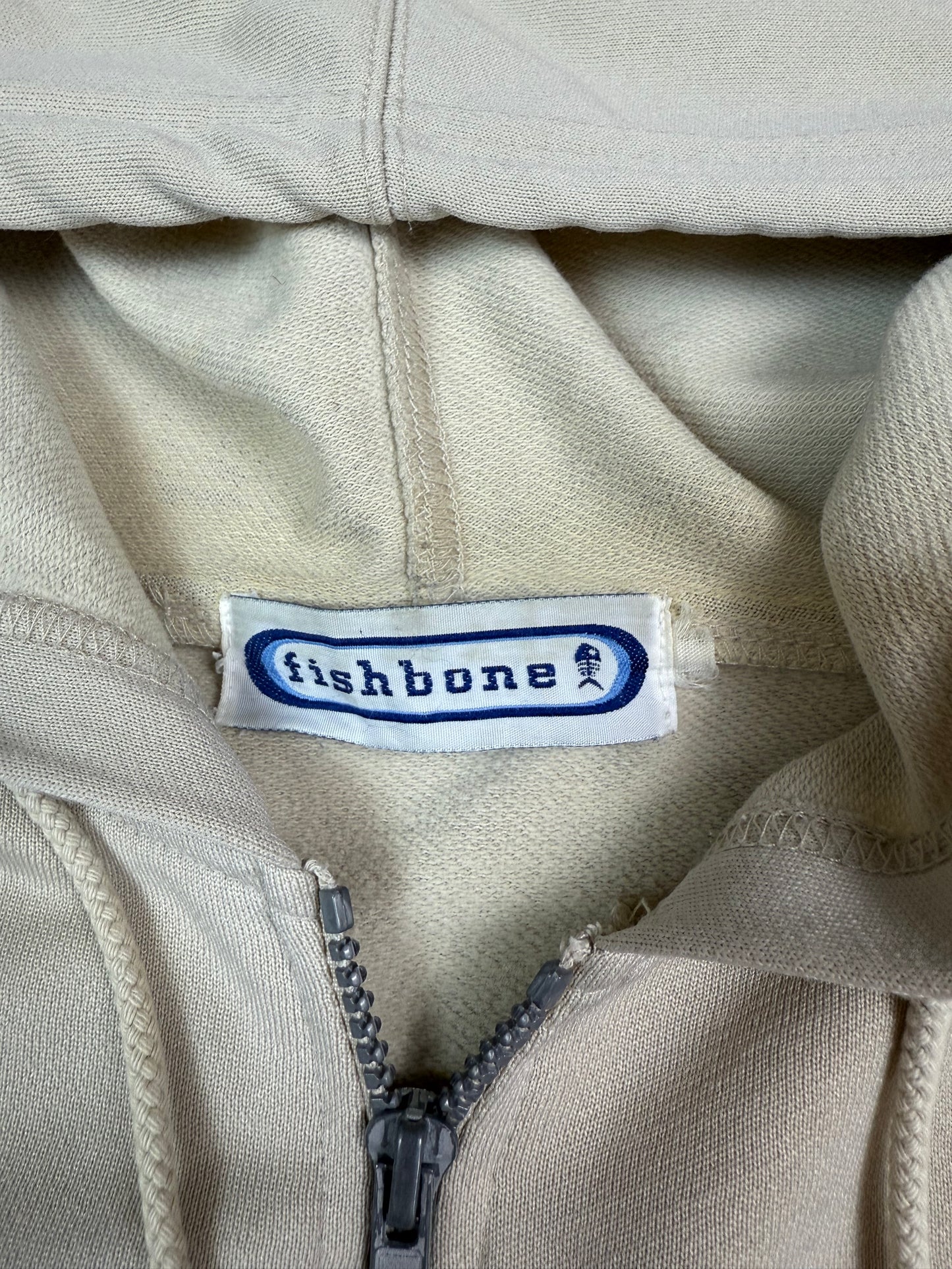 Vintage Y2K Fishbone spell out full zip hoodie (XL)