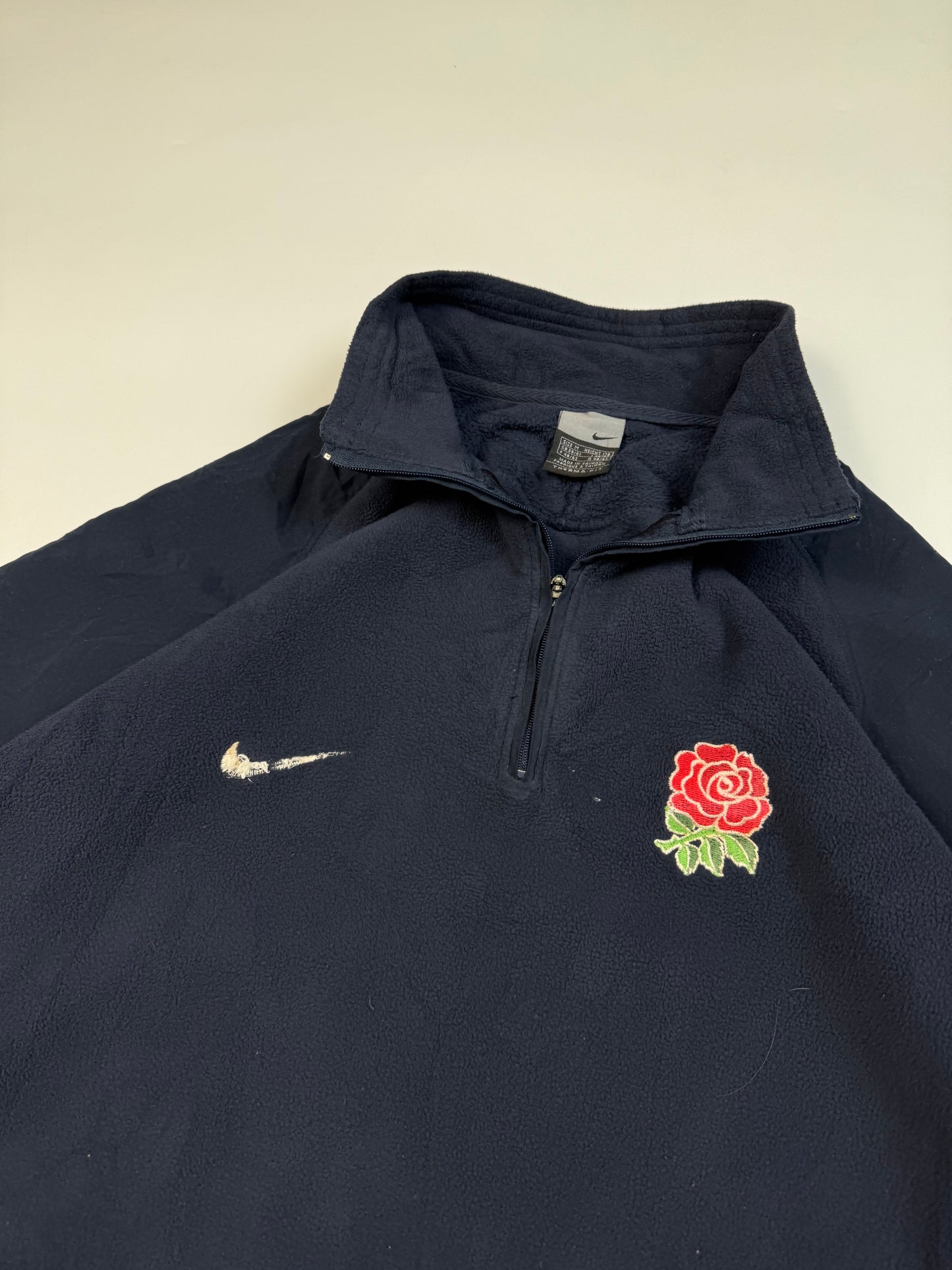 Vintage England Nike rugby union quarter zip fleece (M)