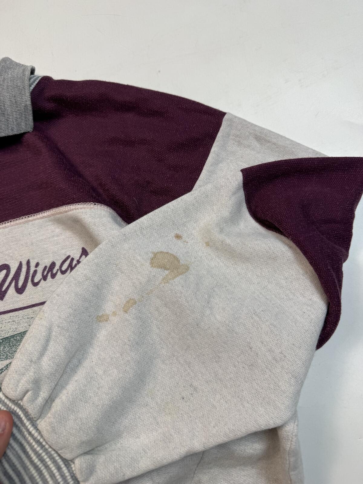 Vintage 80s graphic collared sweatshirt (L)