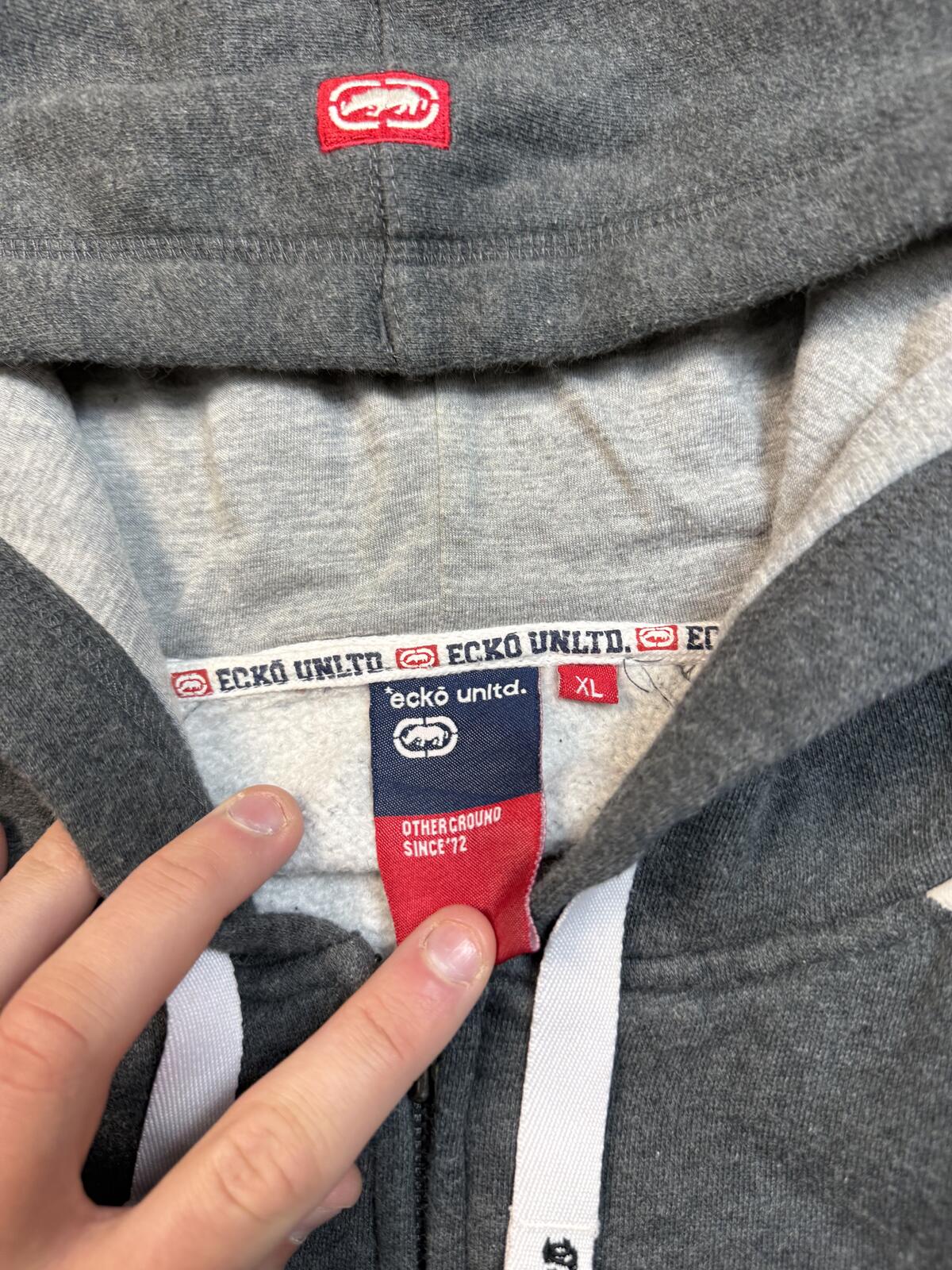 Vintage Y2K Ecko Unltd full zip hip hop hoodie (XL)