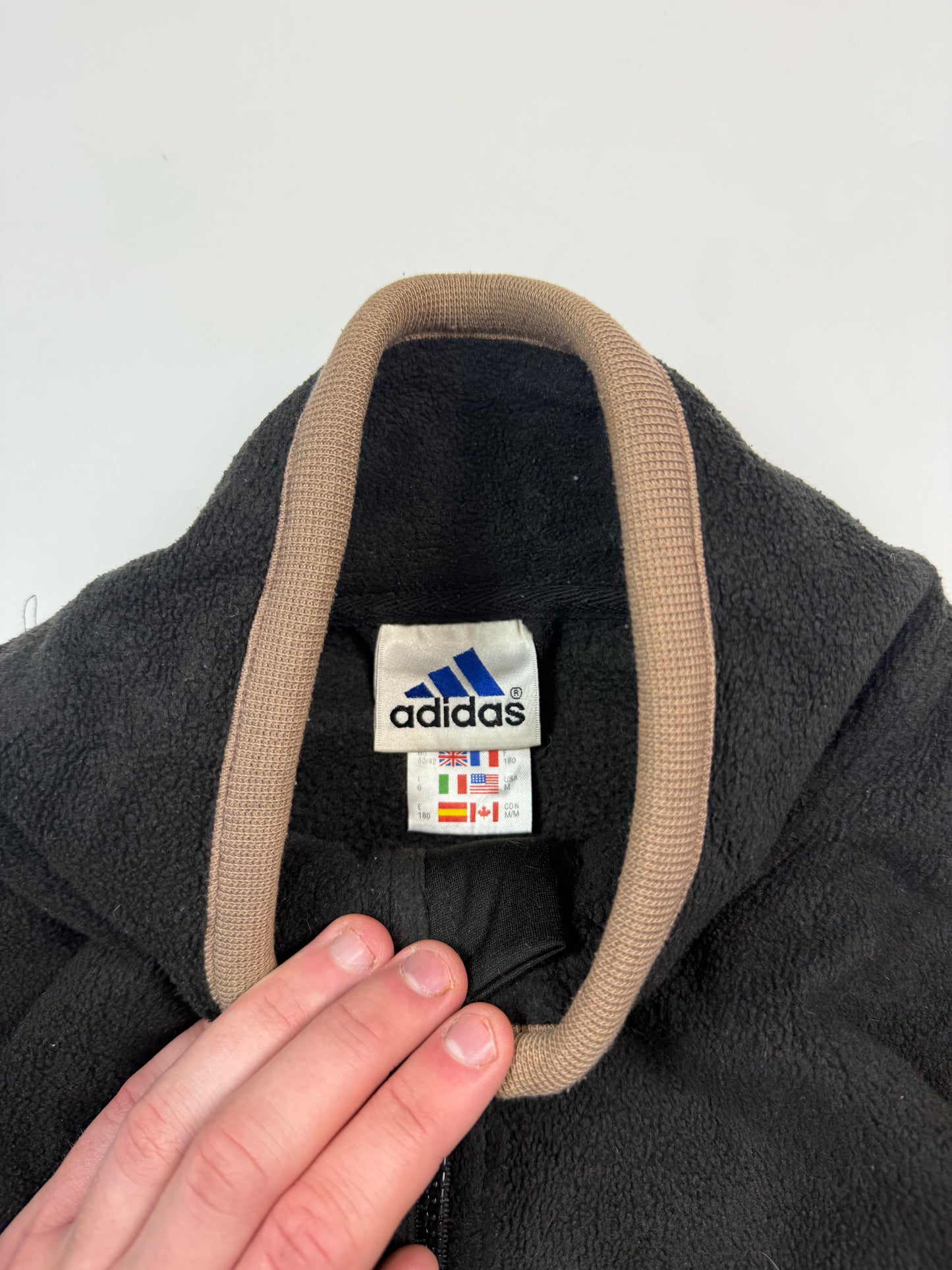 Vintage 90s Adidas full zip fleece (XL)