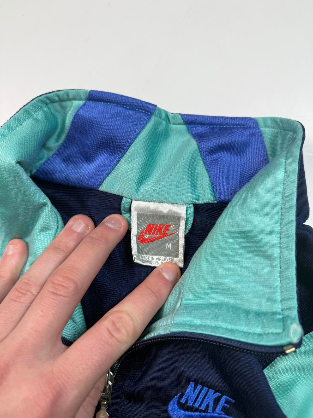 Vintage 90s Nike colour block track jacket (M)