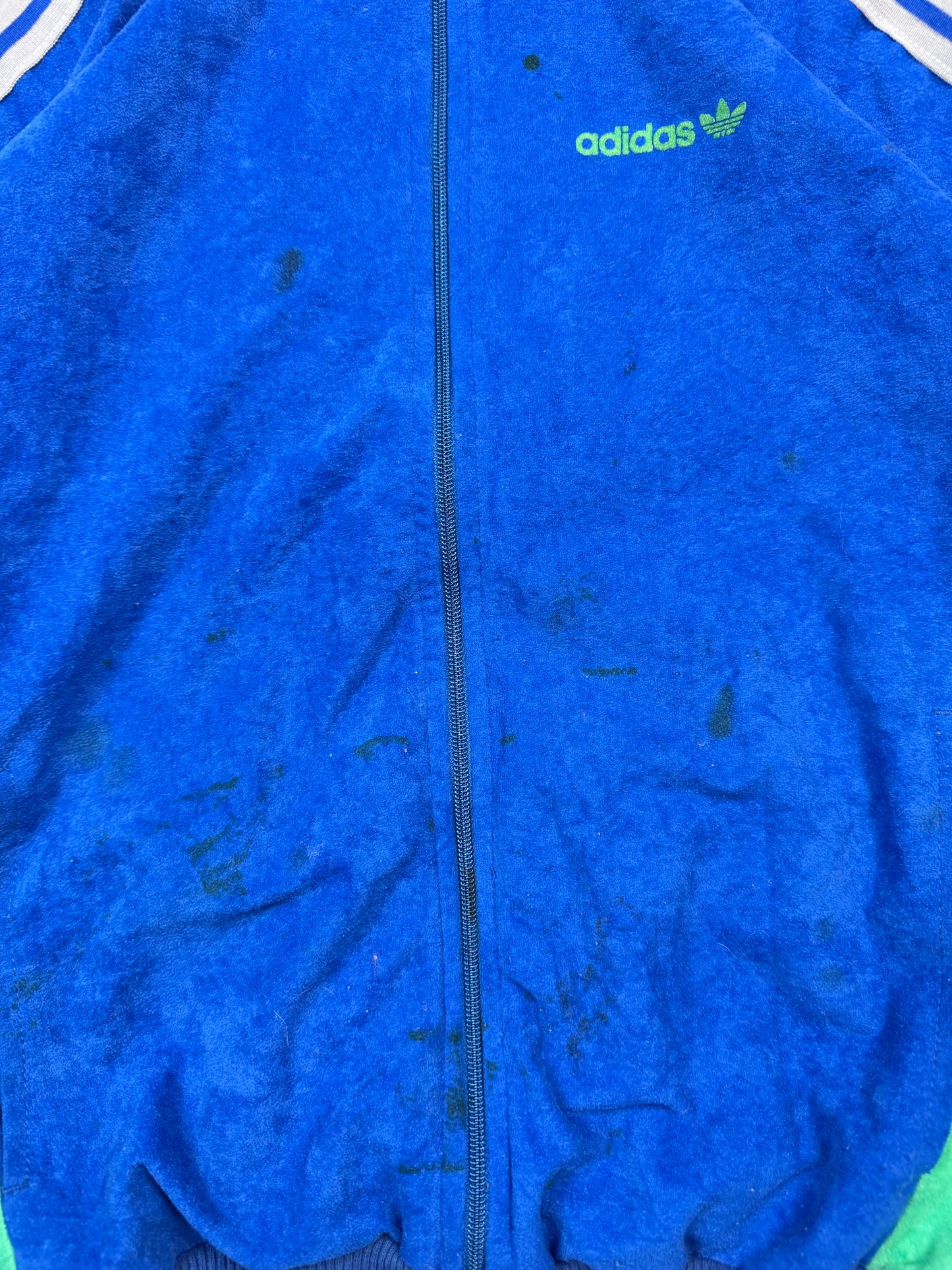 Vintage 80s Adidas Originals velour track top (S)