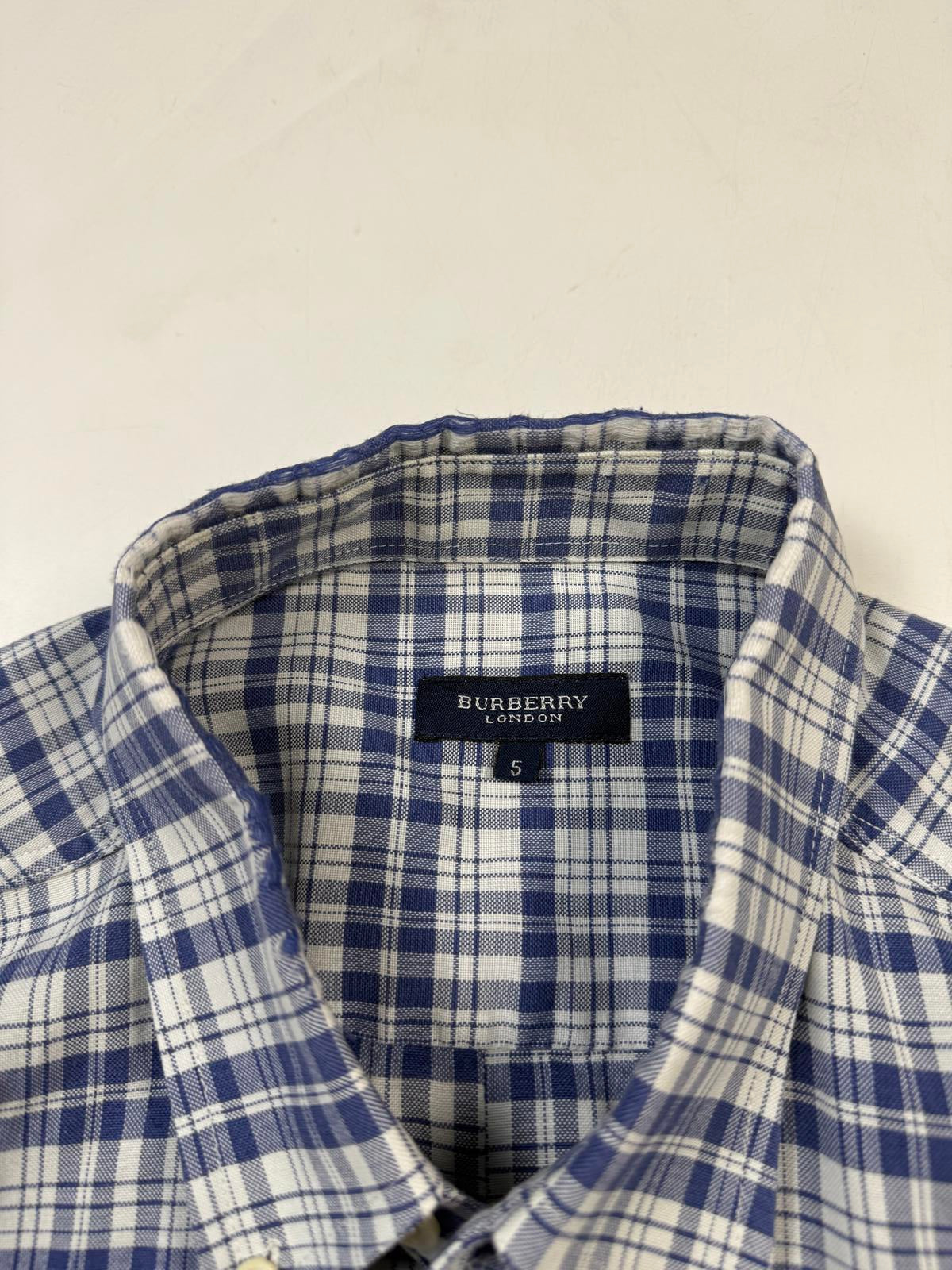 Vintage Burberry checkered short sleeve shirt (XL)