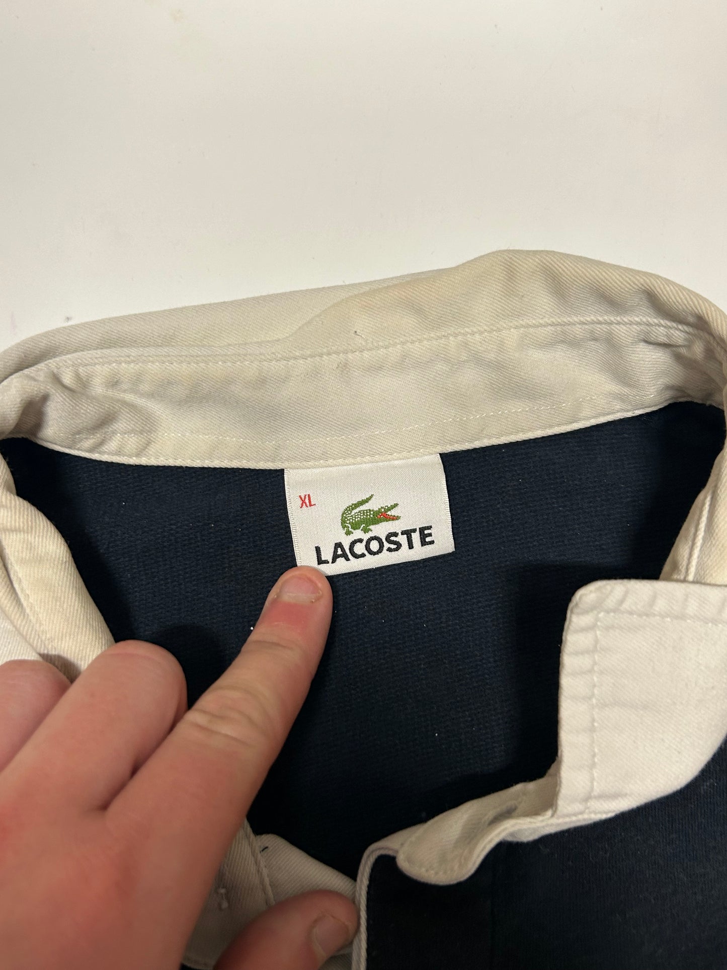 Lacoste striped rugby polo (XL)