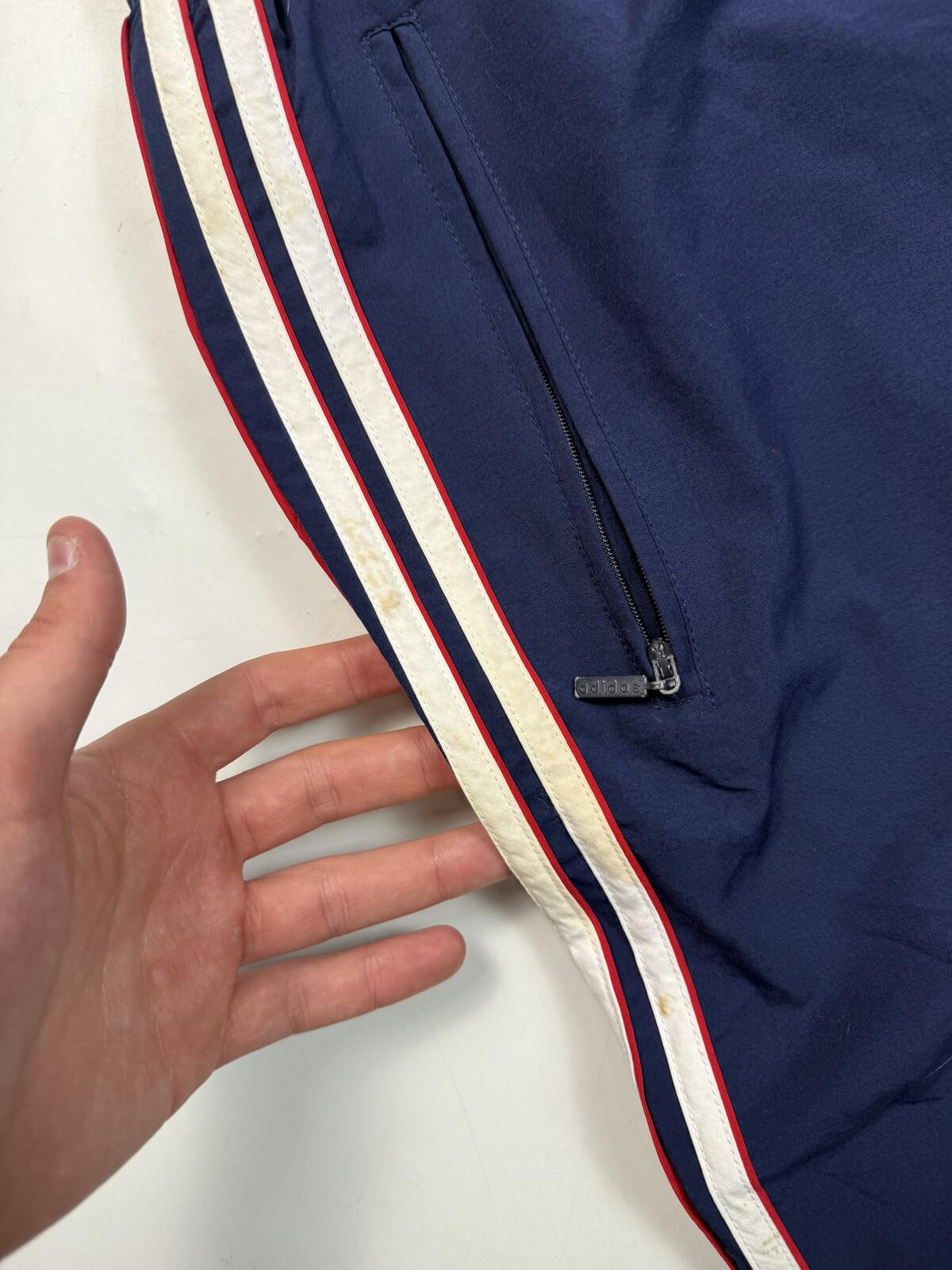 Vintage 90s adidas side stripe baggy track pants (M)