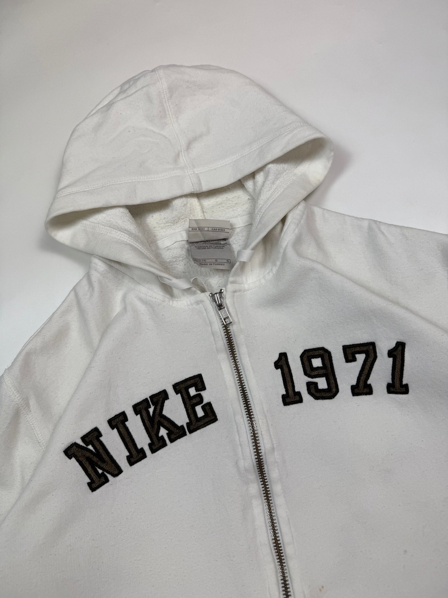 Vintage Nike spell out zip up hoodie (L)