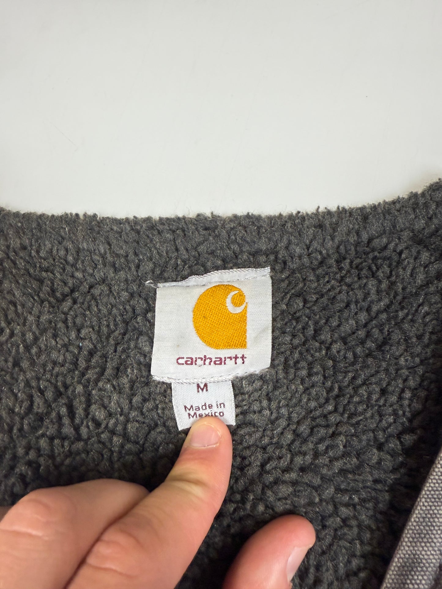 Carhartt duck canvas fleece lined vest (M)