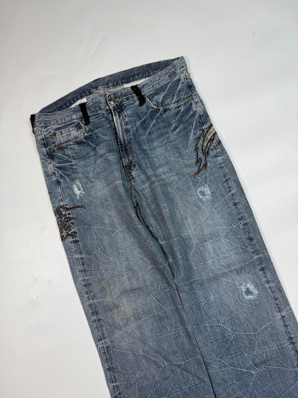 Vintage Y2K Japanese baggy hip hop Jeans (W36)