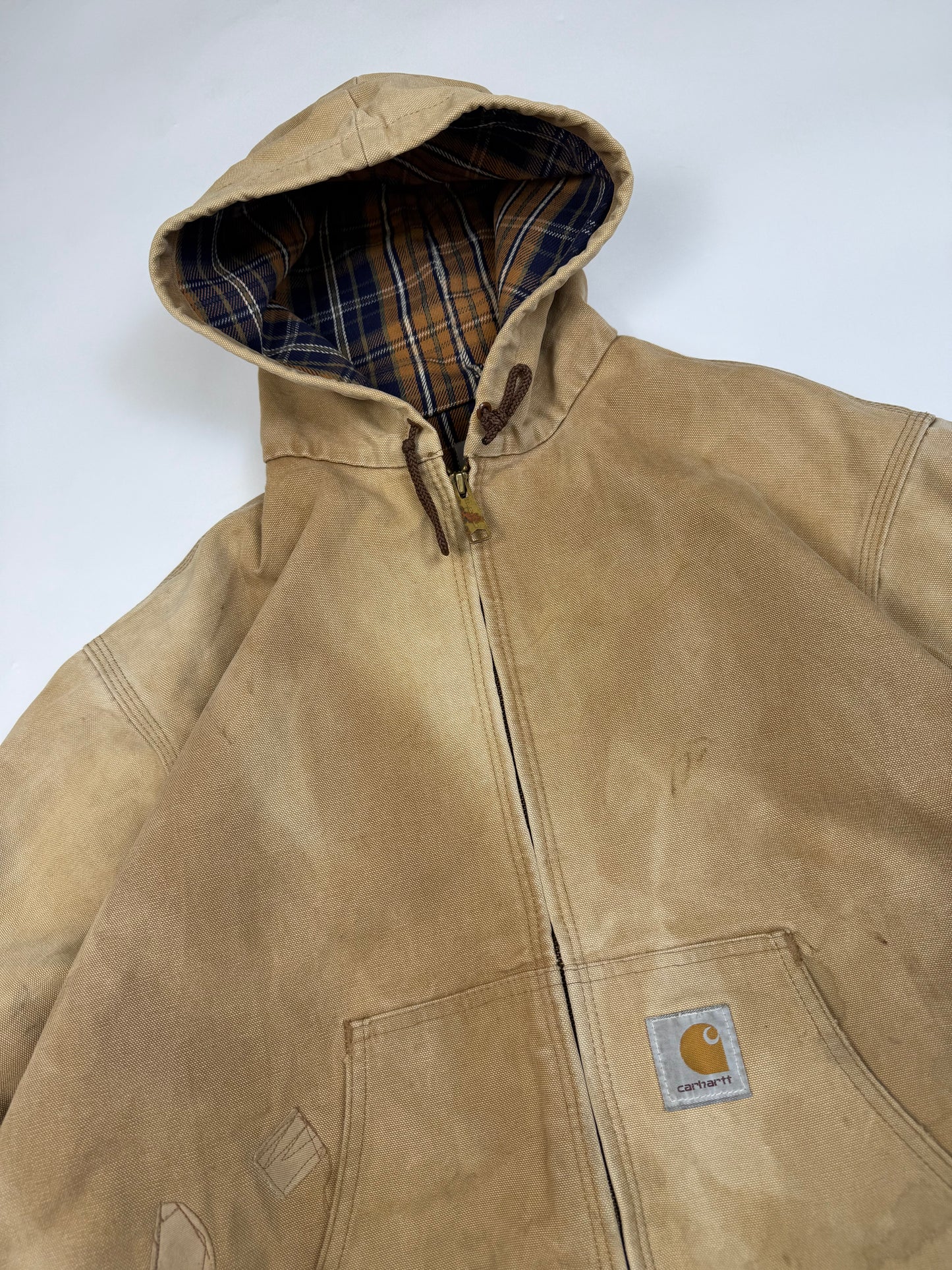 Vintage Carhartt duck canvas active hooded jacket (M)