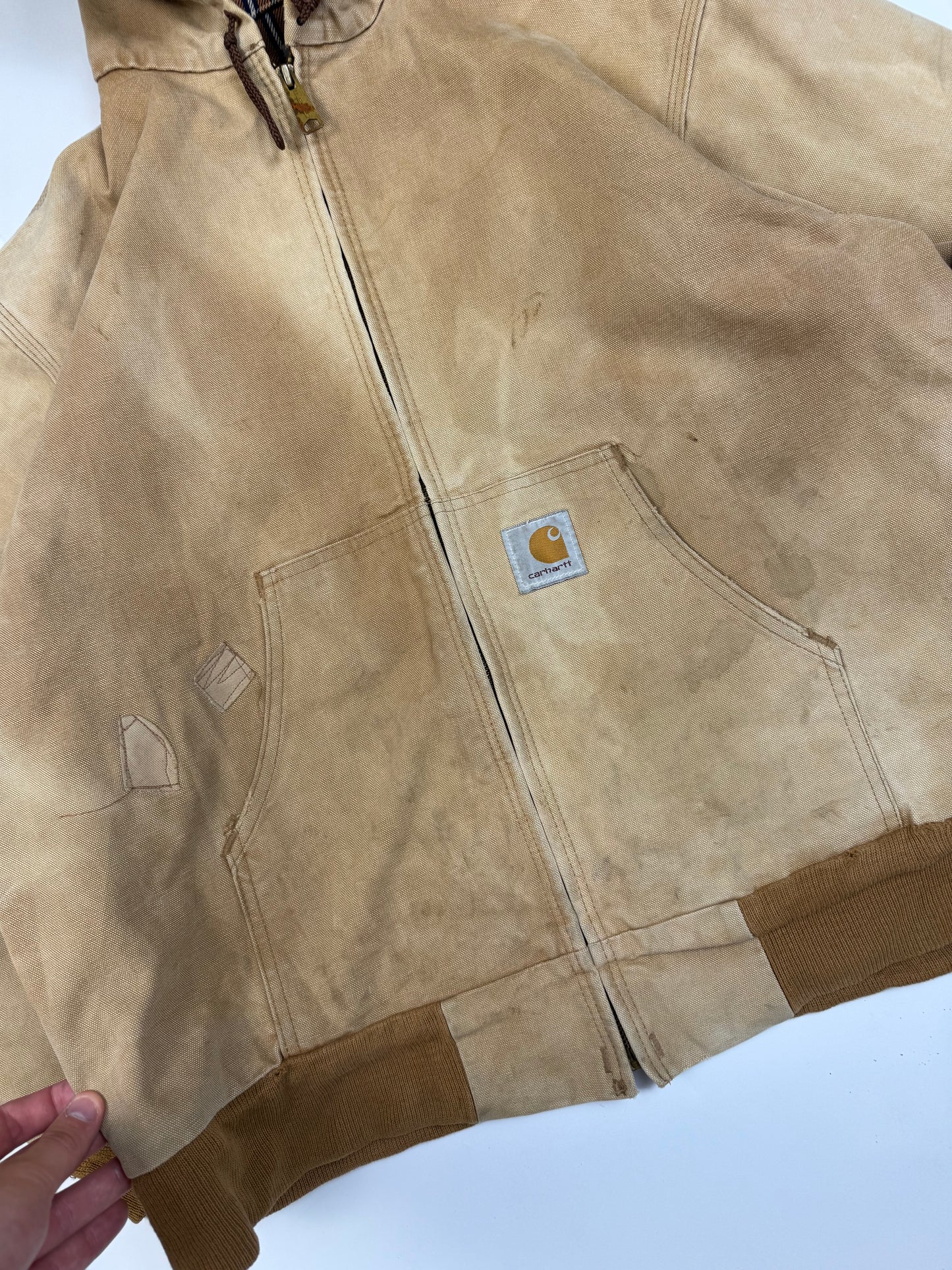 Vintage Carhartt duck canvas active hooded jacket (M)