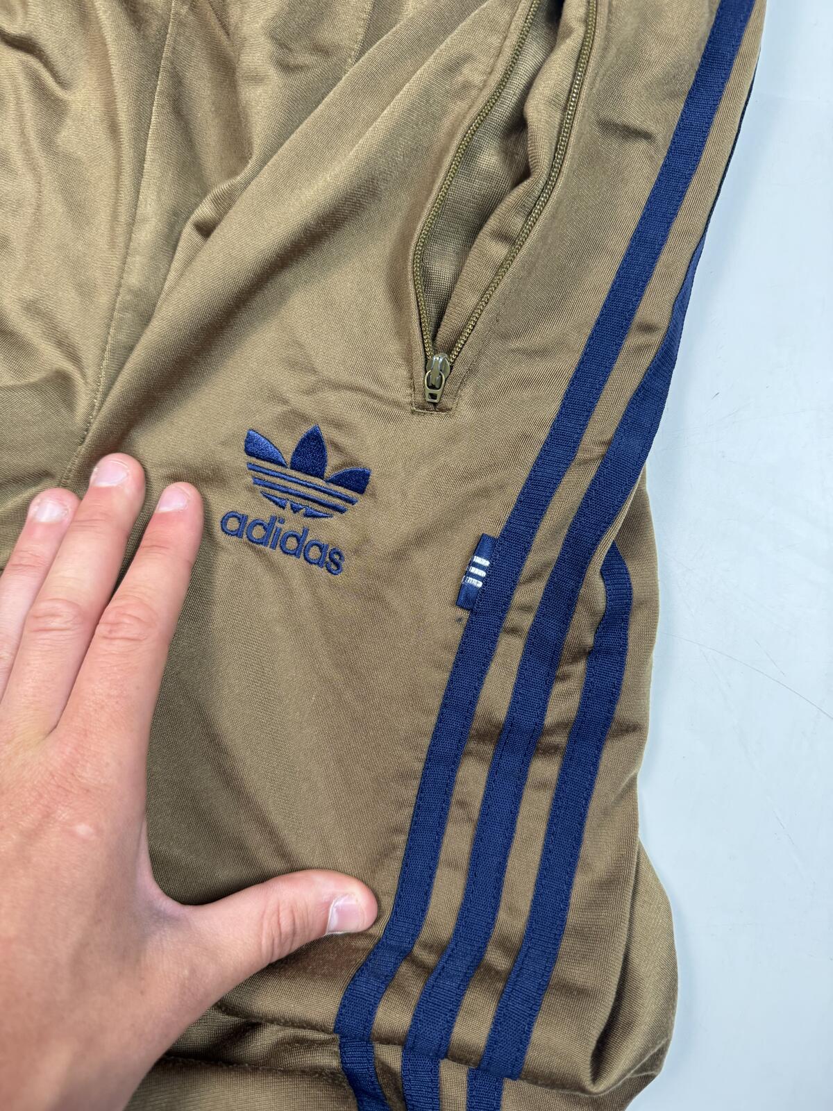 Vintage 90s adidas originals side stripe baggy track pants (M)