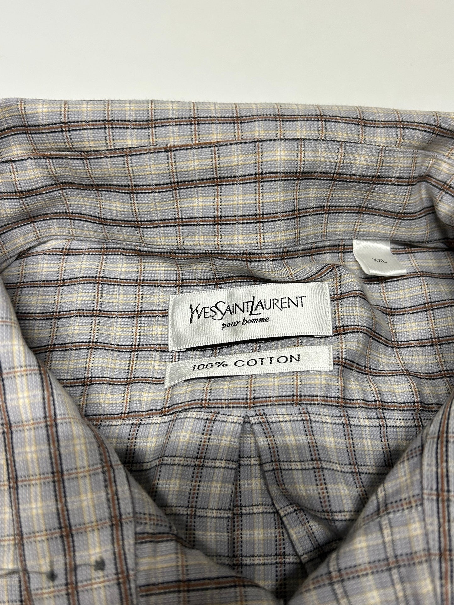 Vintage YSL check shirt (XXL)
