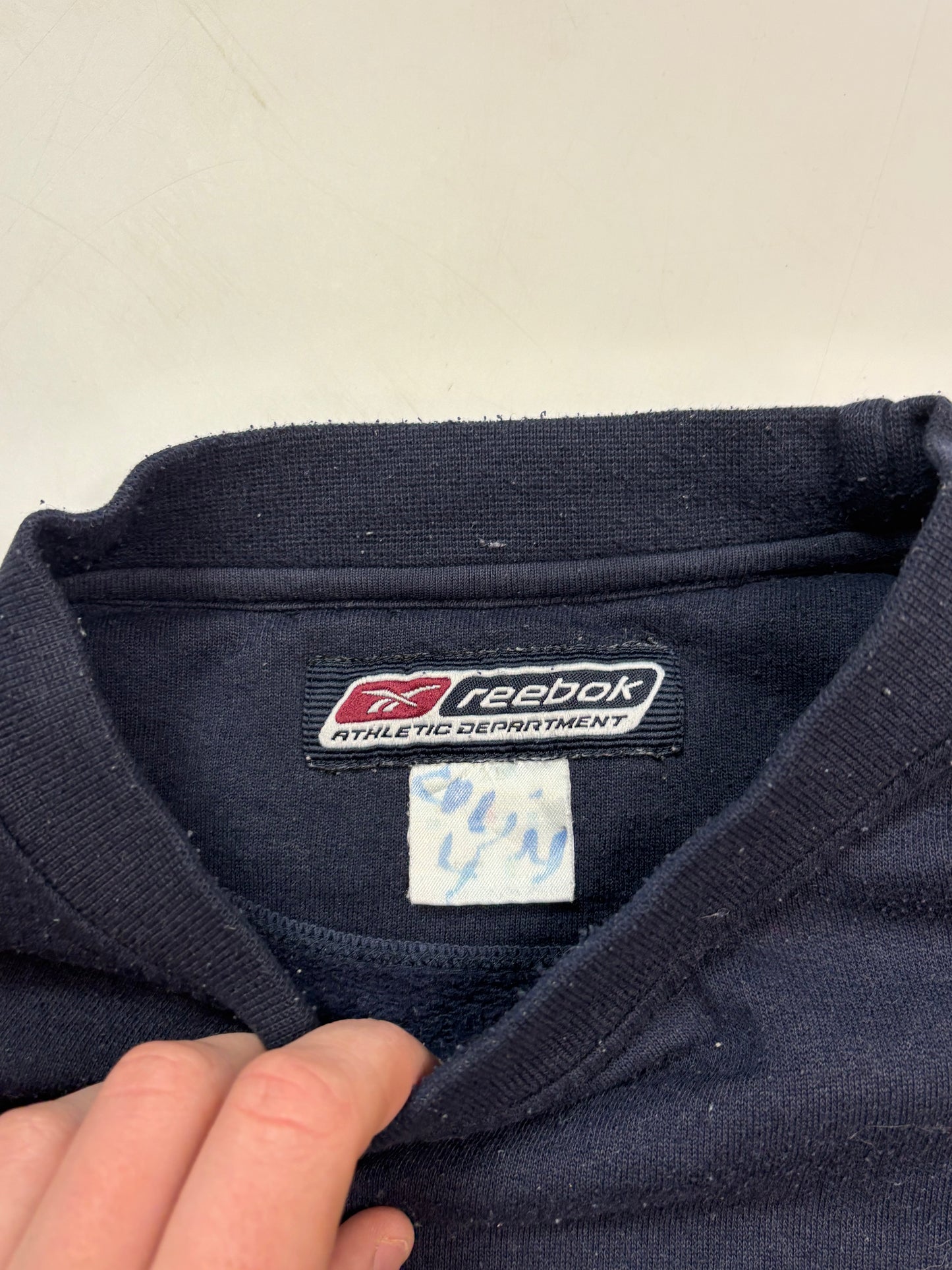 Vintage Reebok athletic dept striped sweatshirt (L)