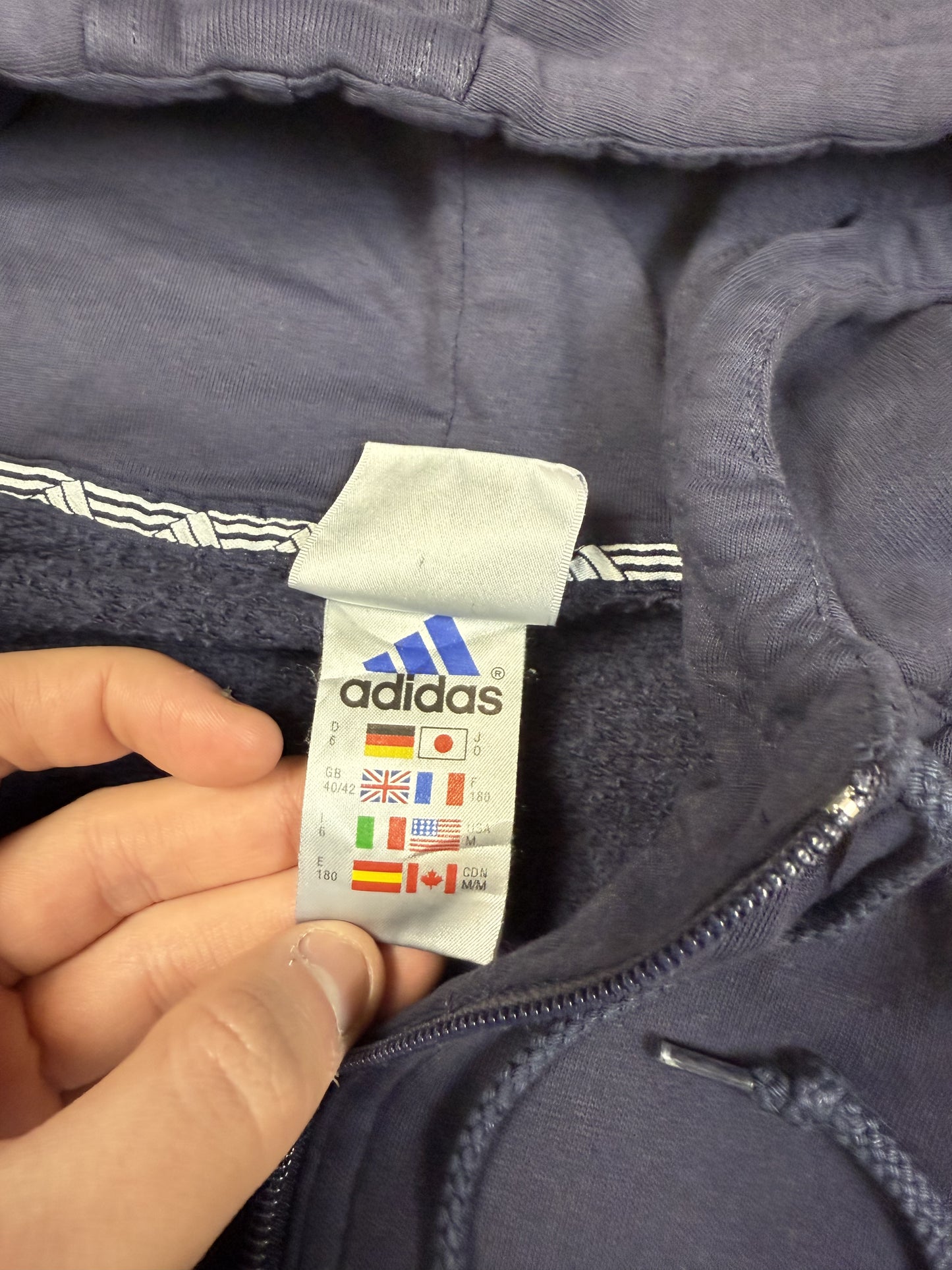 Vintage Adidas full zip hoodie (M)