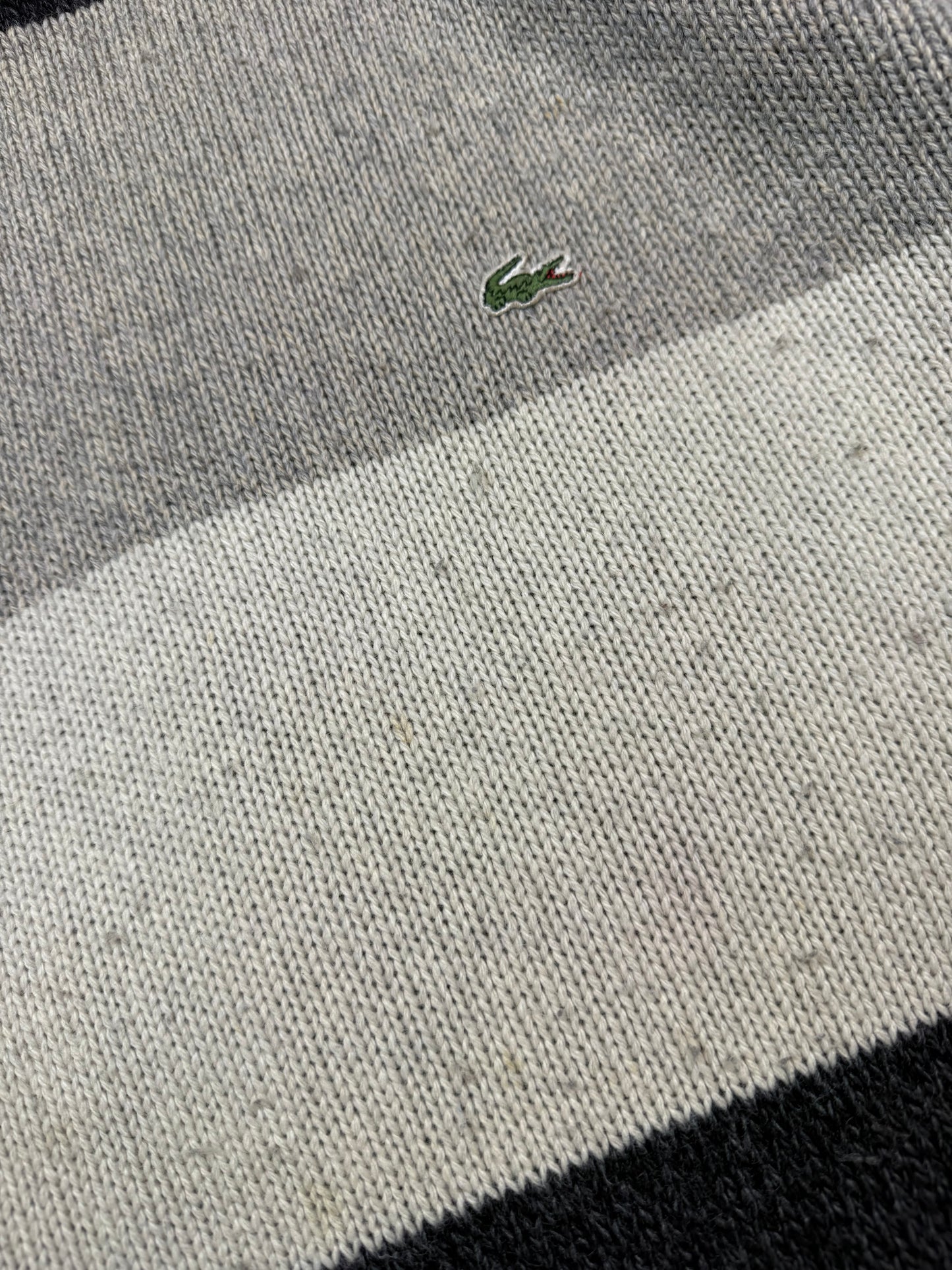 Vintage Lacoste striped wool knit sweater (XXL)