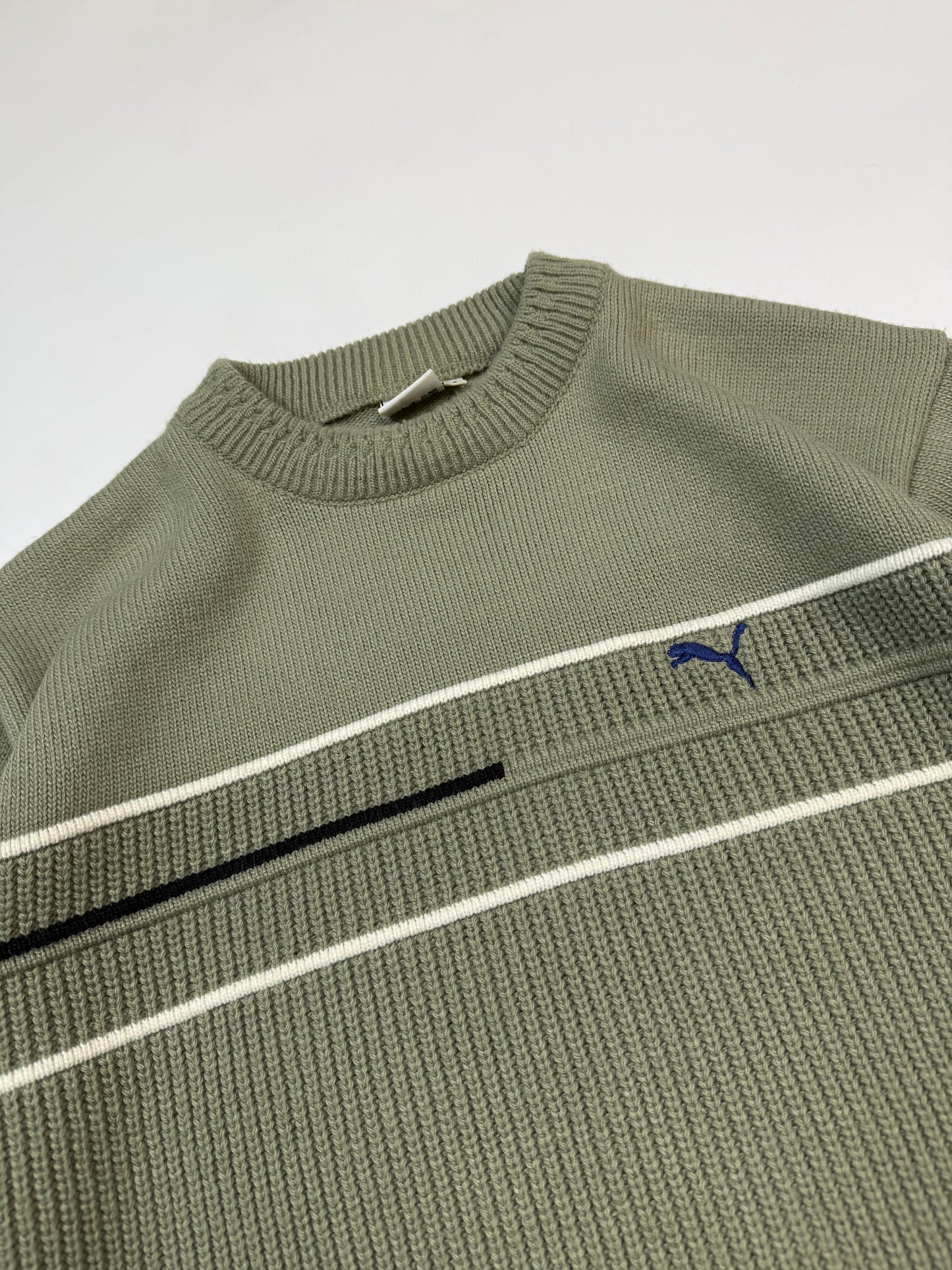 Vintage Puma fisherman knit sweater (L)