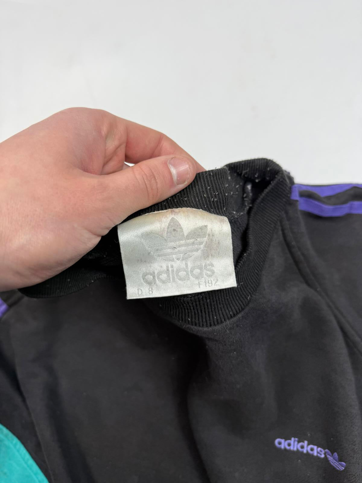 Vintage 90s adidas originals colour block sweatshirt (L)