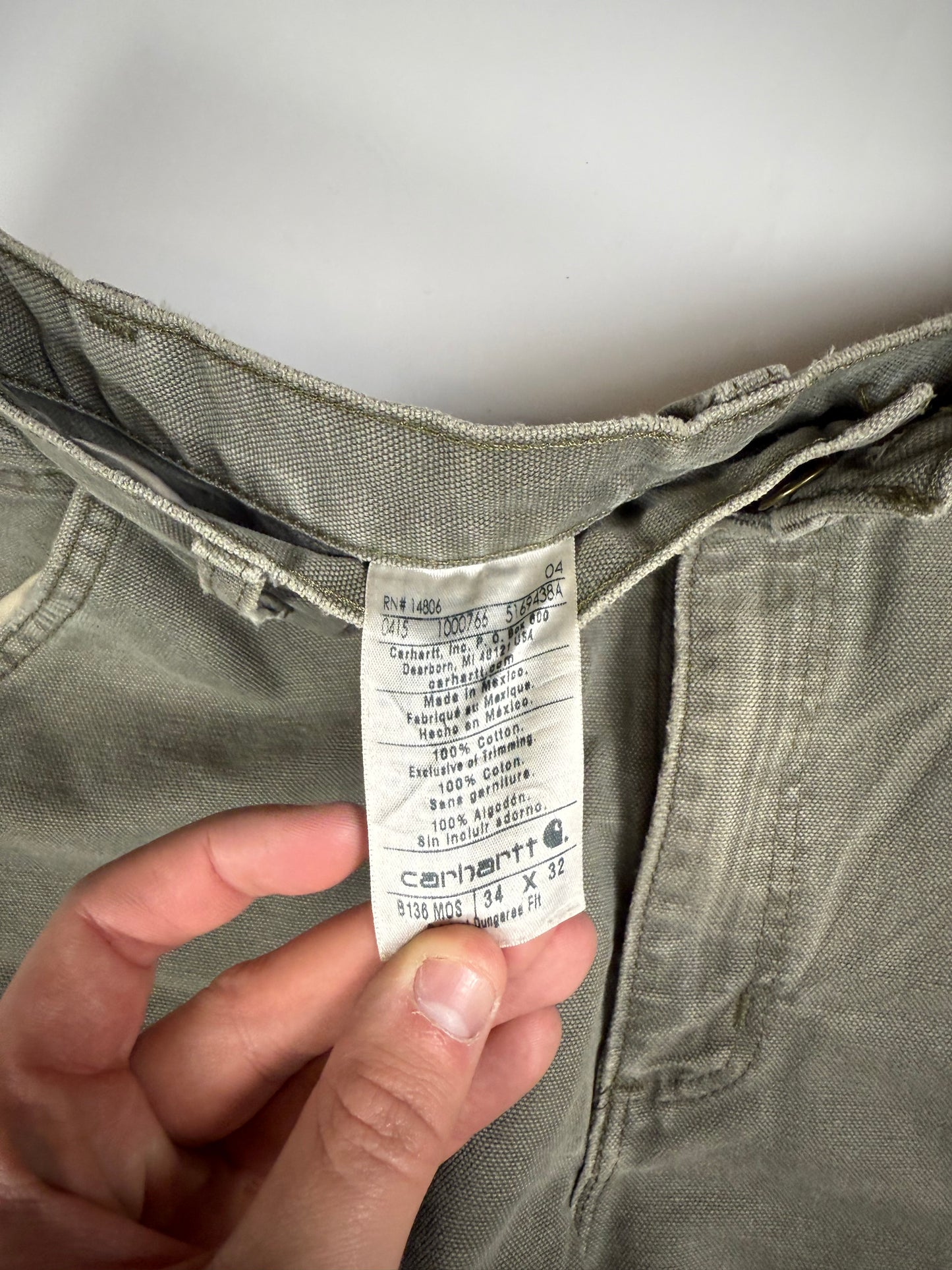 Vintage Carhartt baggy double knee carpenter pants (W34)