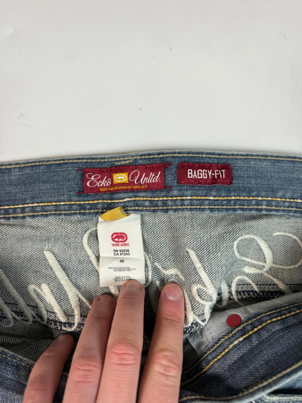 Vintage Ecko Unltd baggy hip hop Jeans (W40)