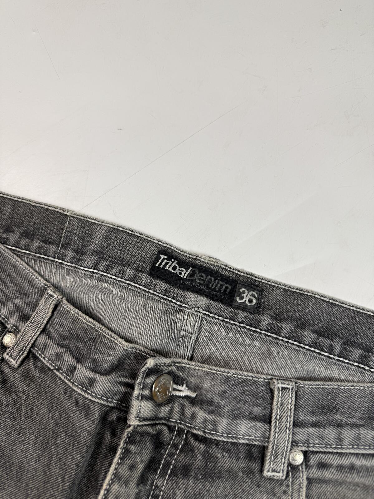 Vintage Y2K Tribal baggy hip hop jeans (W36)