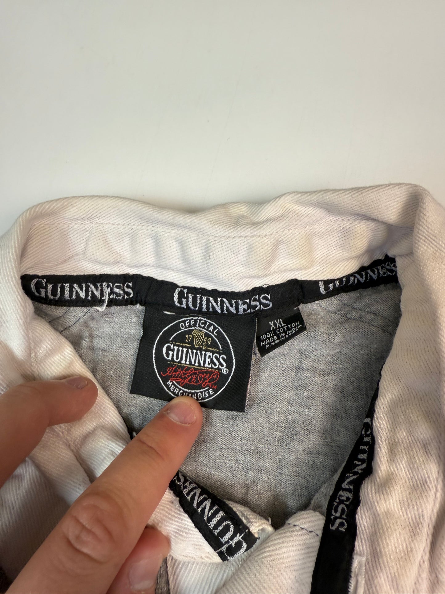 Vintage Guinness striped rugby polo shirt (XXL)