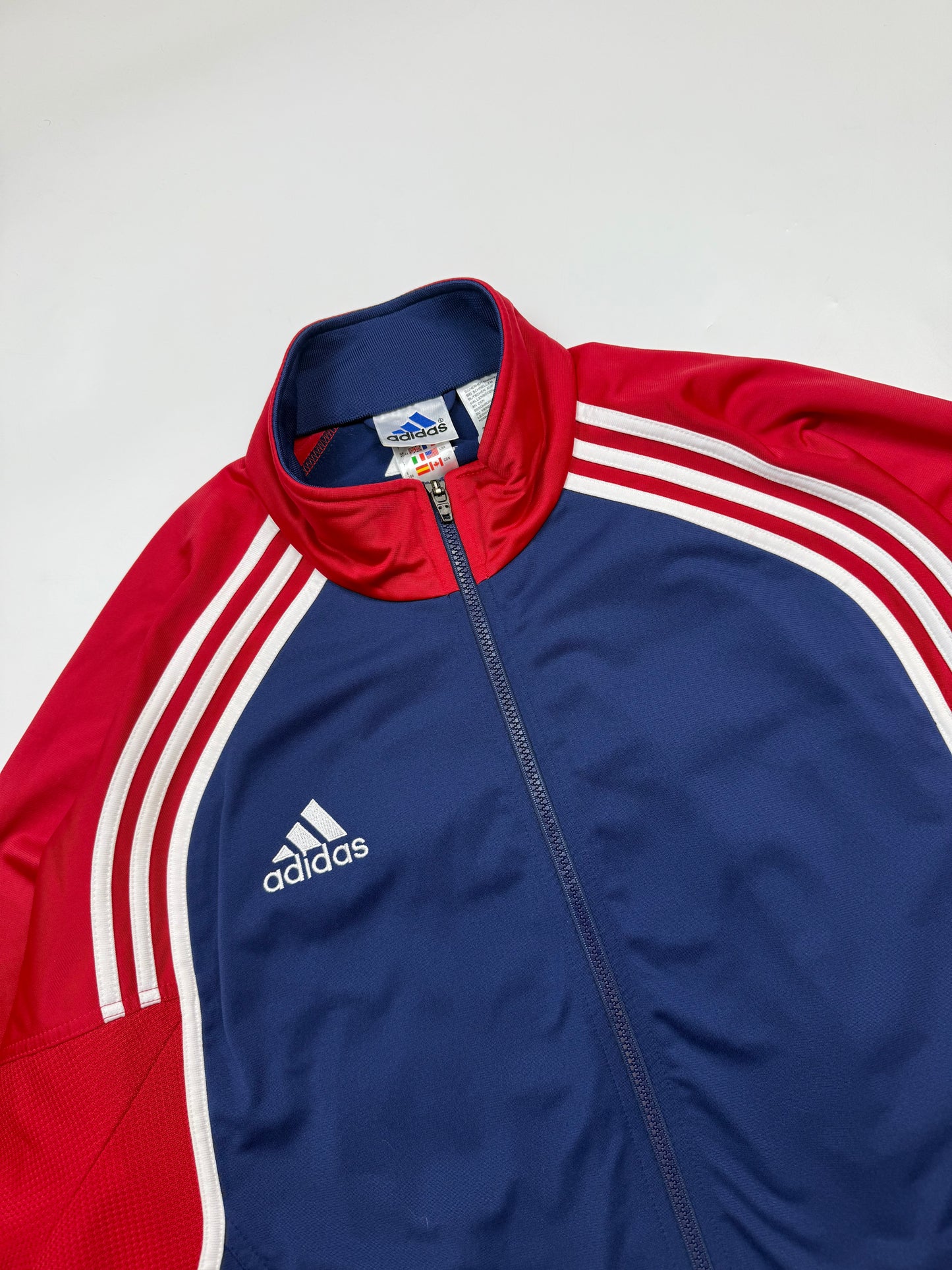 Vintage Adidas colour block track jacket (L)
