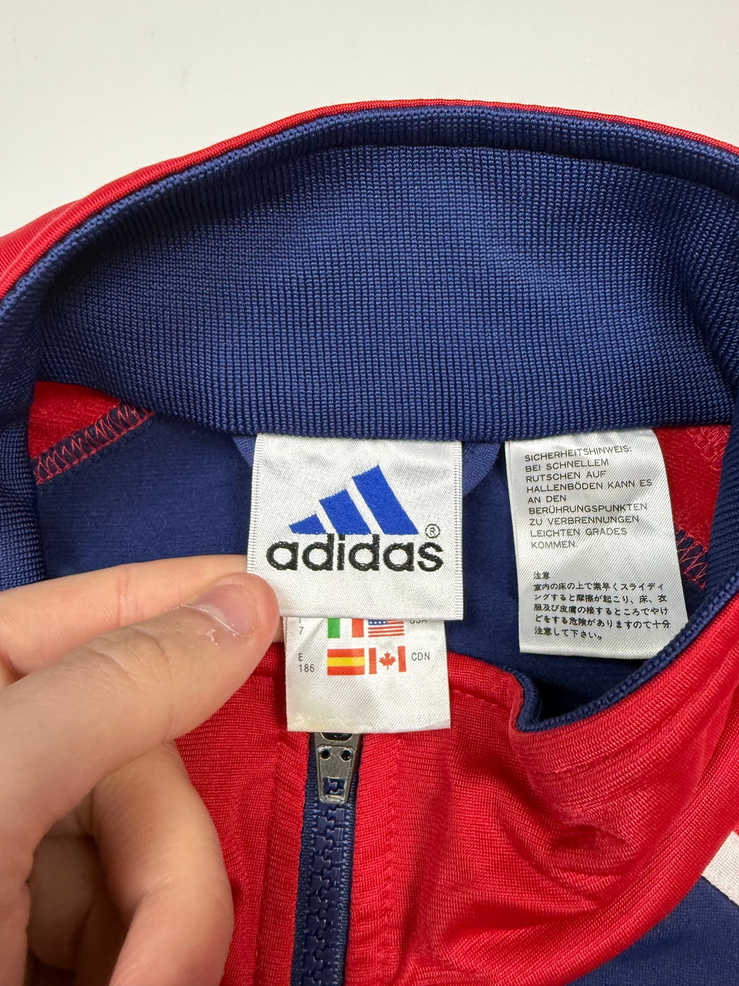 Vintage Adidas colour block track jacket (L)