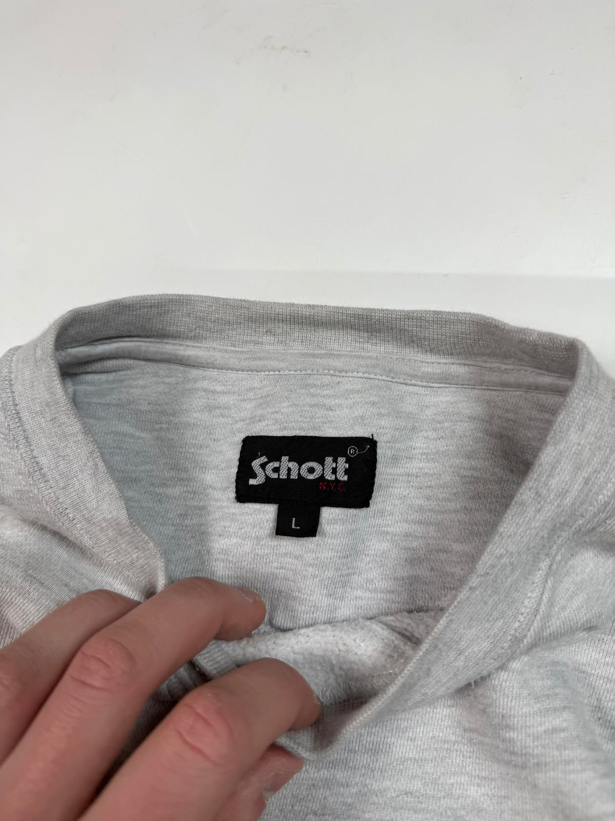 Vintage Schott NYC small logo sweatshirt (L)