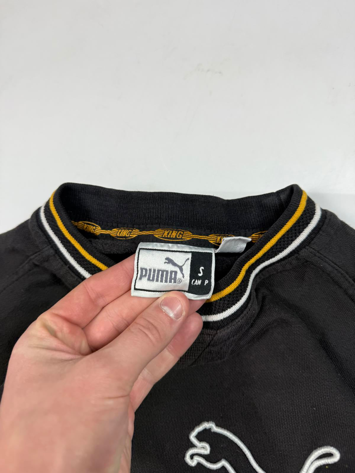 Vintage Puma King centre logo sweatshirt (S)