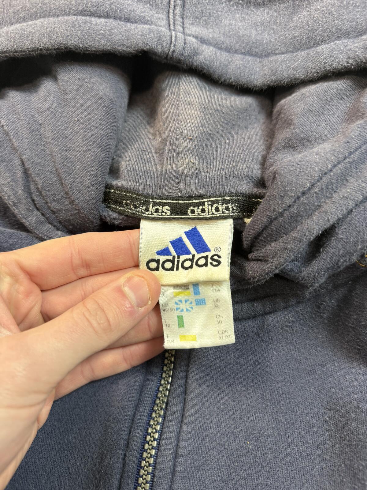 Vintage 90s adidas originals full zip hoodie (XL)