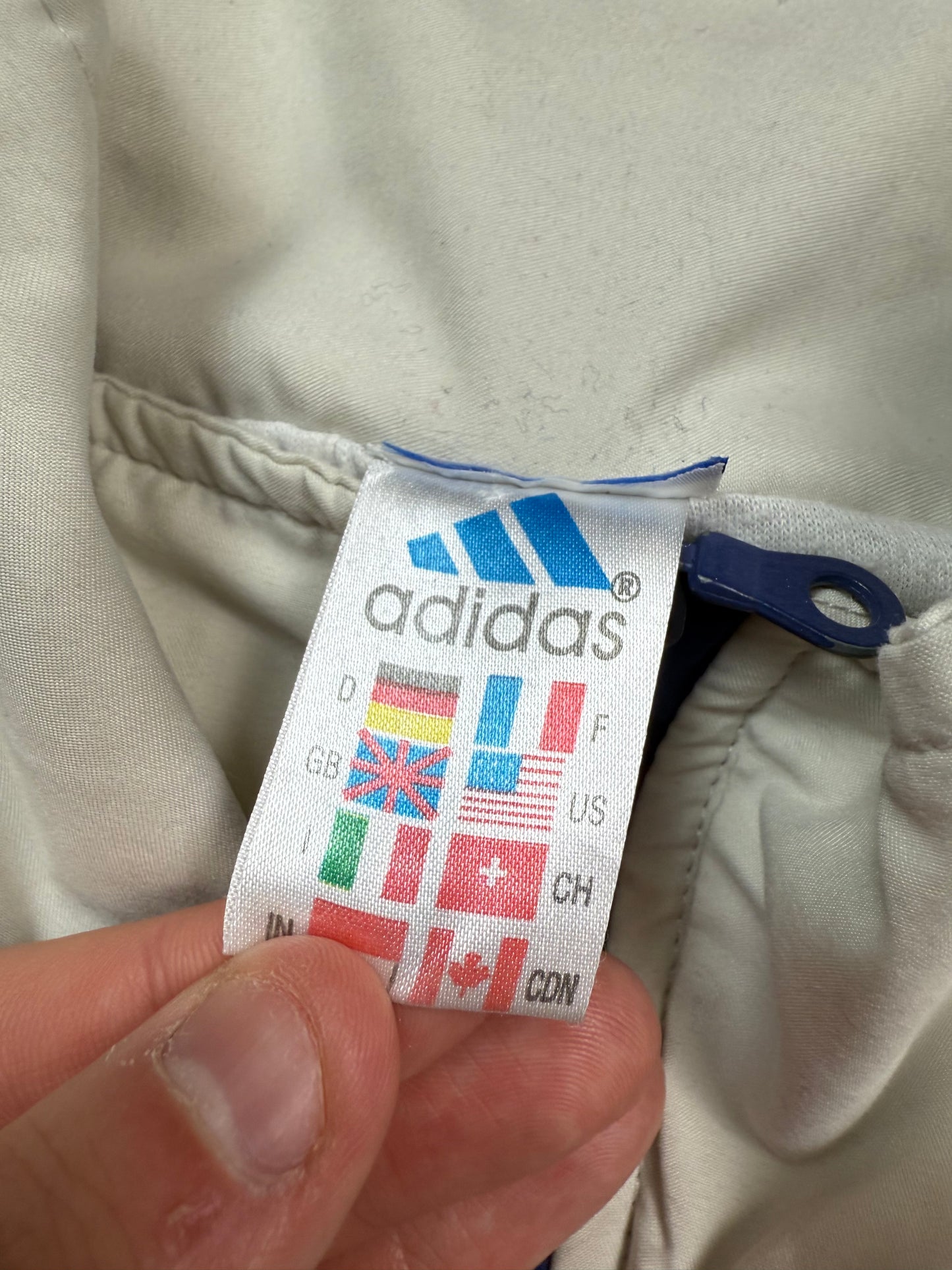 Vintage Adidas small logo track jacket (L)