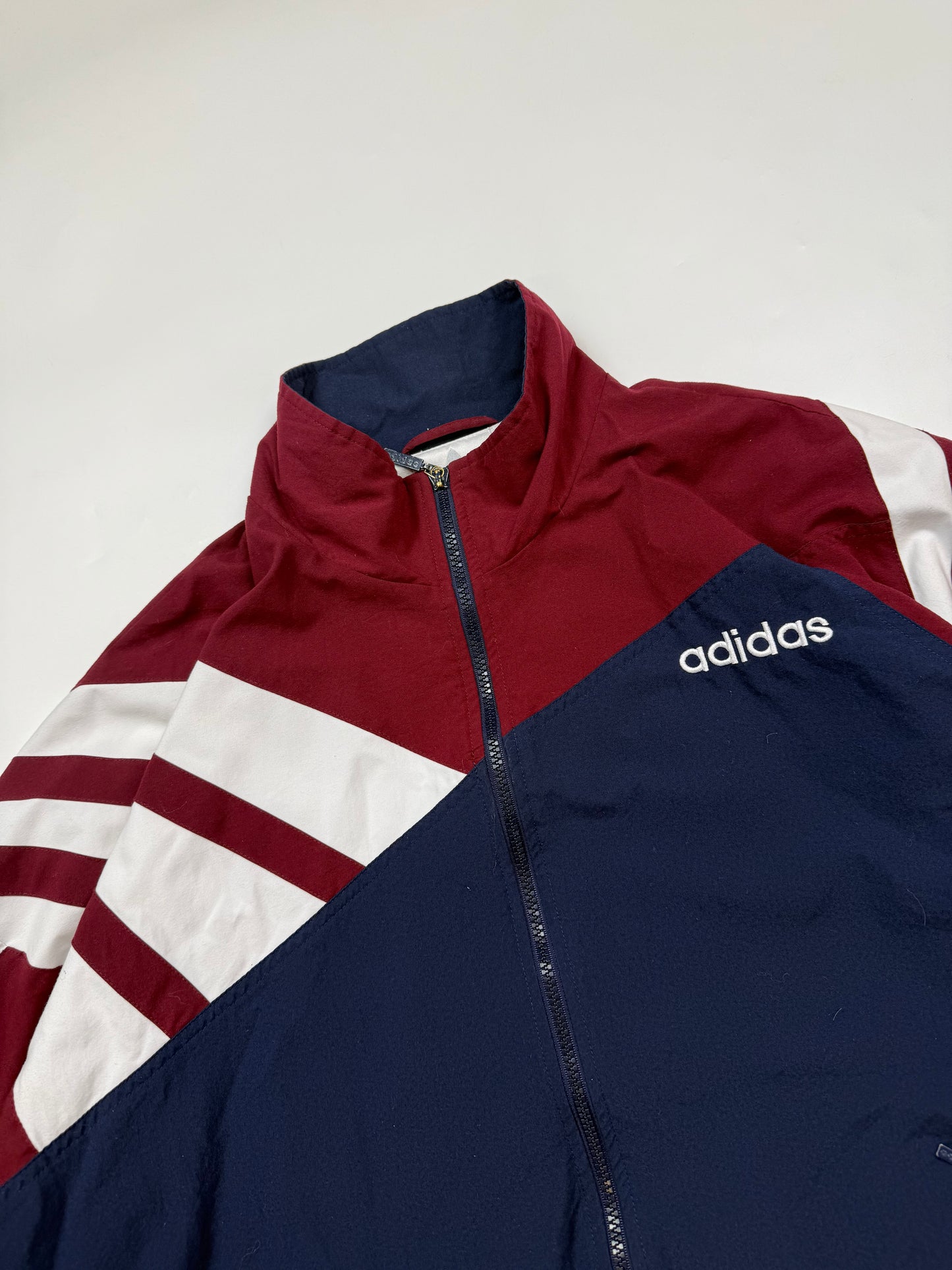 Vintage 90s Adidas colour block track jacket (L)