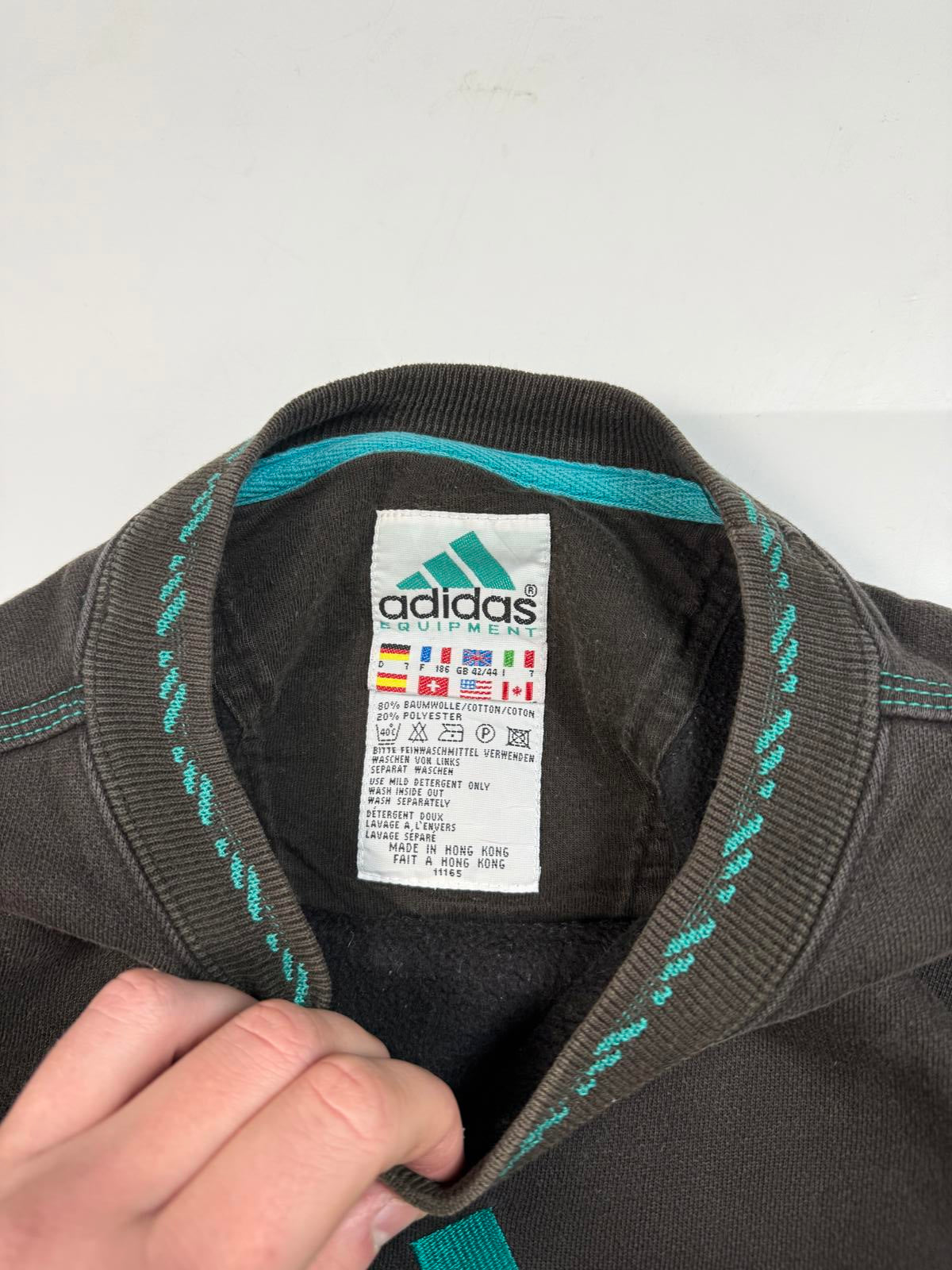 Vintage 90s adidas equipment centre logo sweatshirt (L)