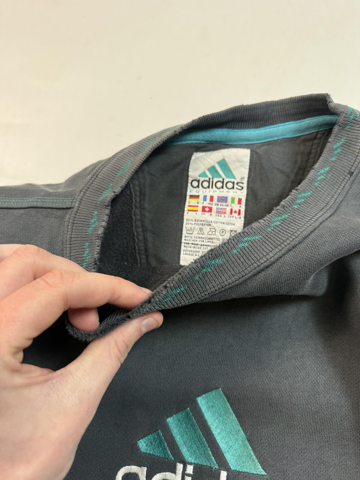 Vintage 90s adidas equipment centre logo sweatshirt (L)