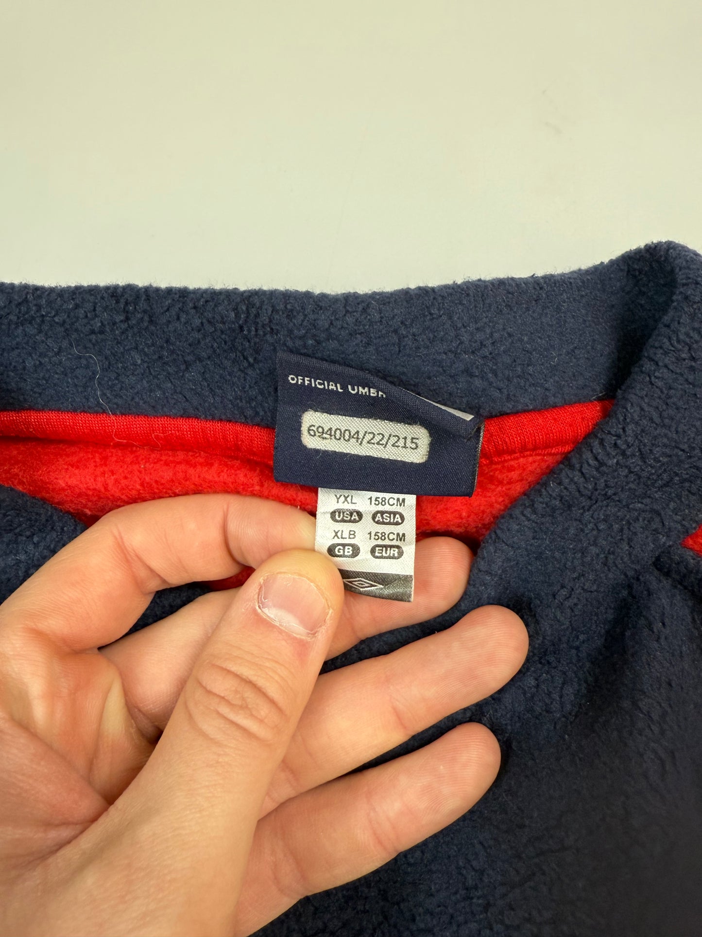 Vintage Umbro centre logo fleece sweatshirt (S)