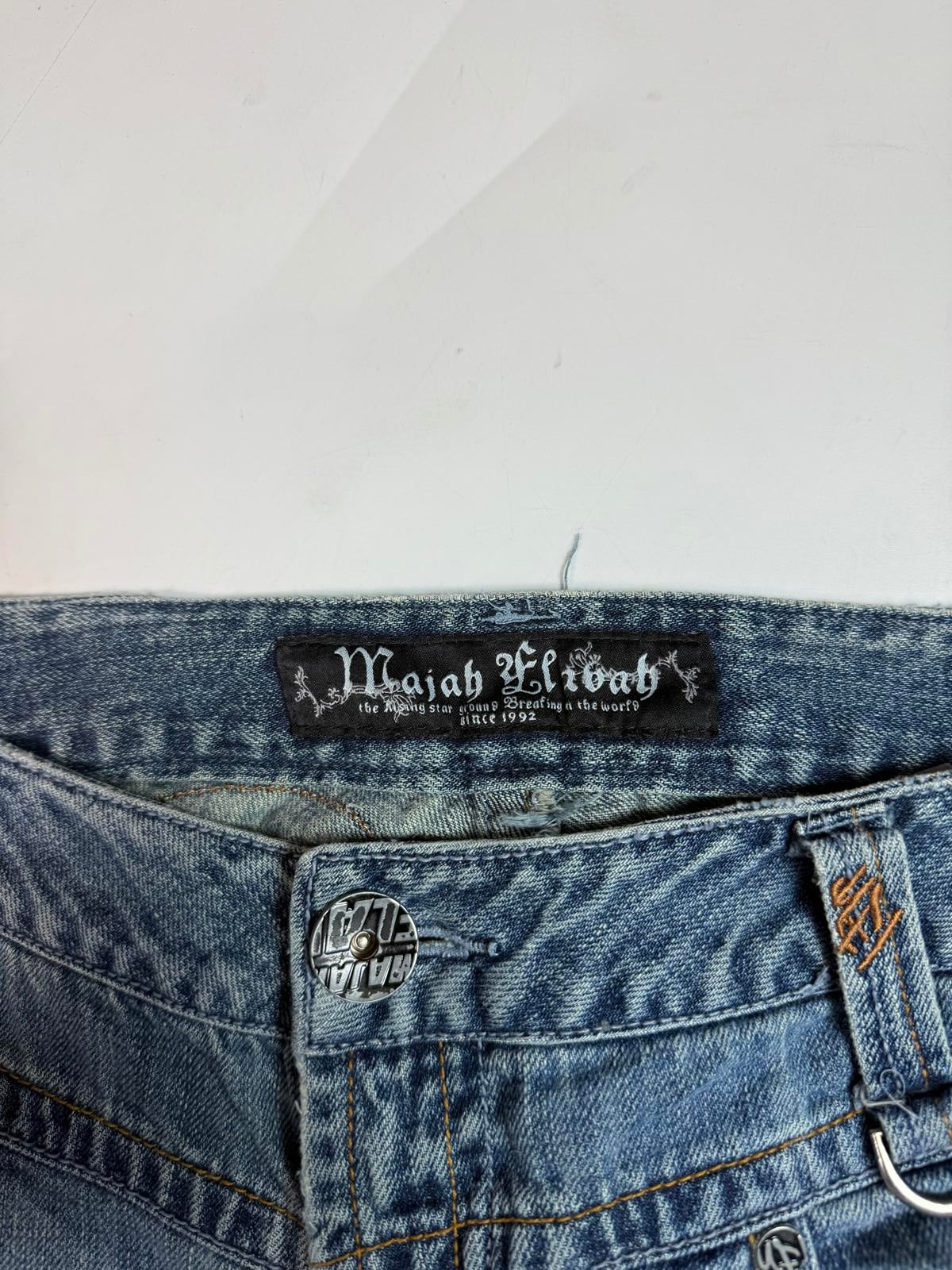 Vintage Y2K embroidered baggy hip hop Jeans (W30)