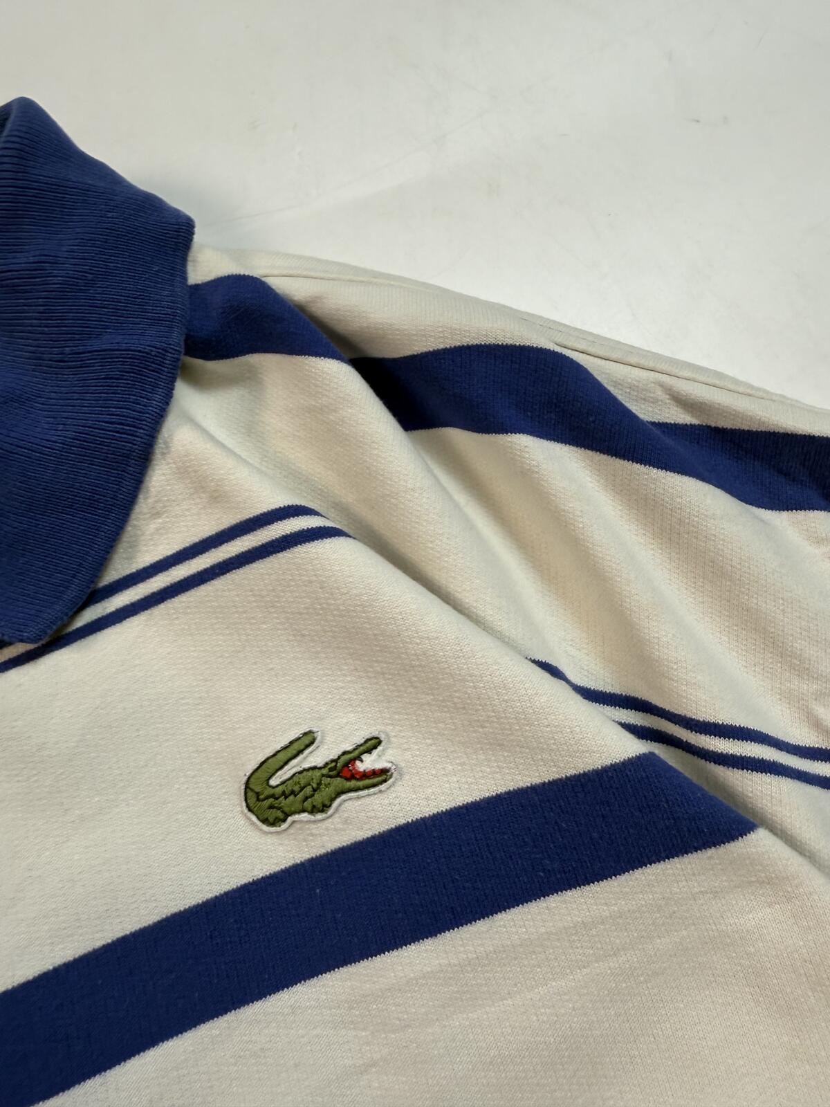 Vintage 90s Lacoste chemise collared sweatshirt (XXL)