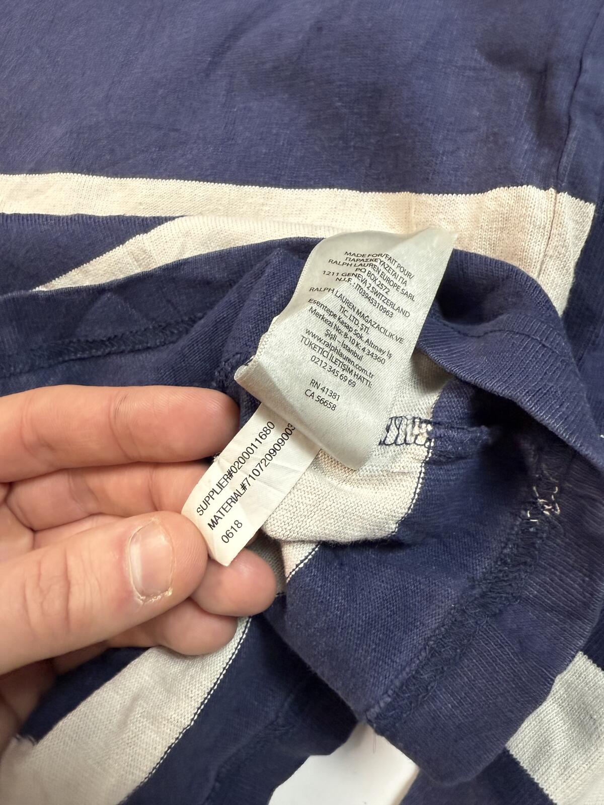 Polo Ralph Lauren striped rugby polo shirt (L)