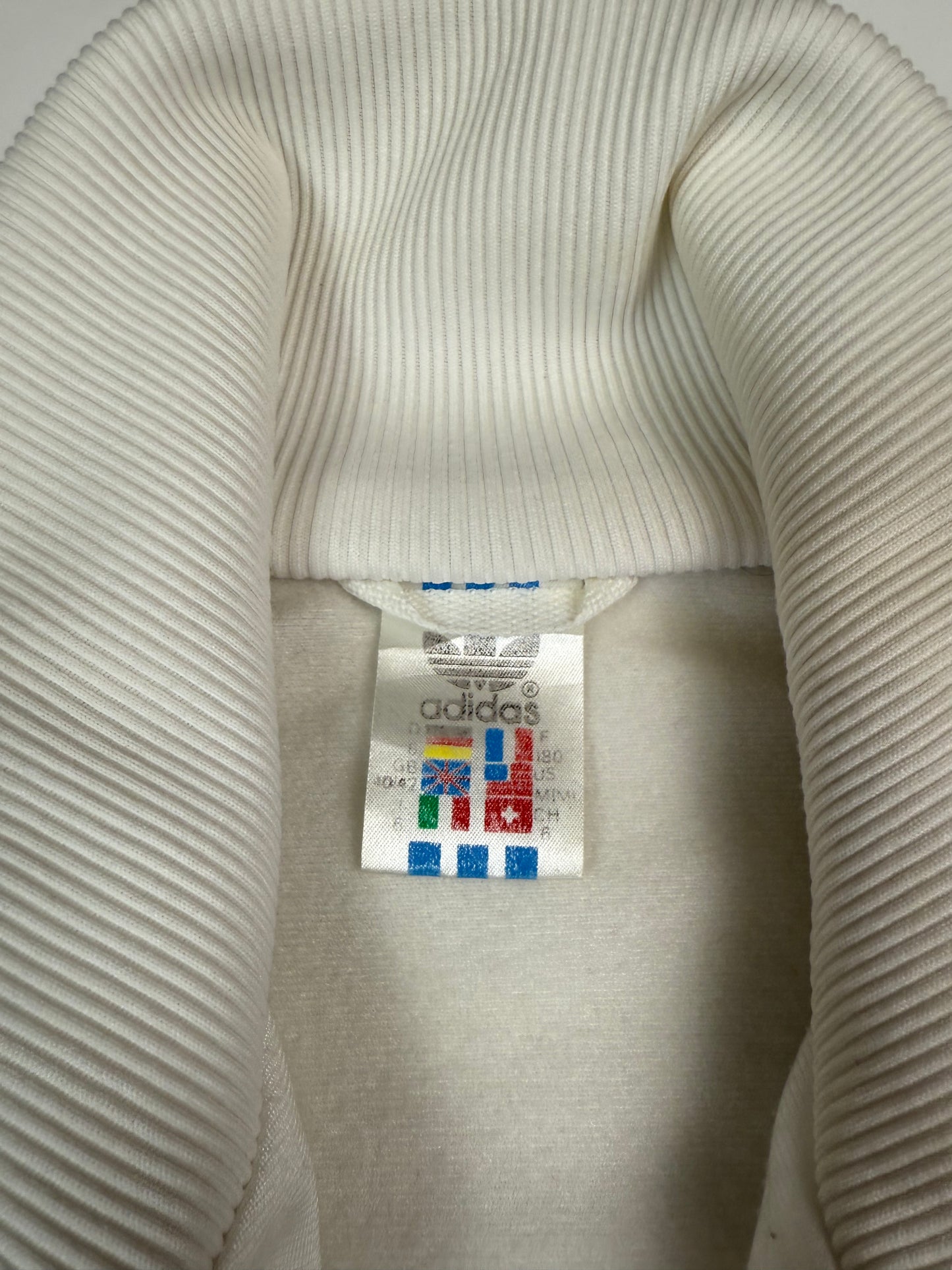Vintage 80s Adidas originals colour block track top (M)
