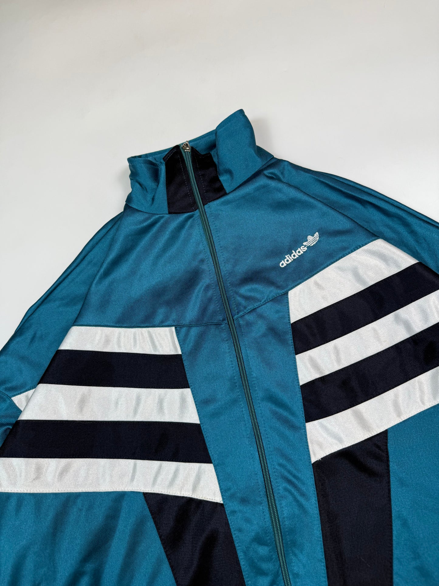 Vintage 90s Adidas originals colour block track jacket (XL)
