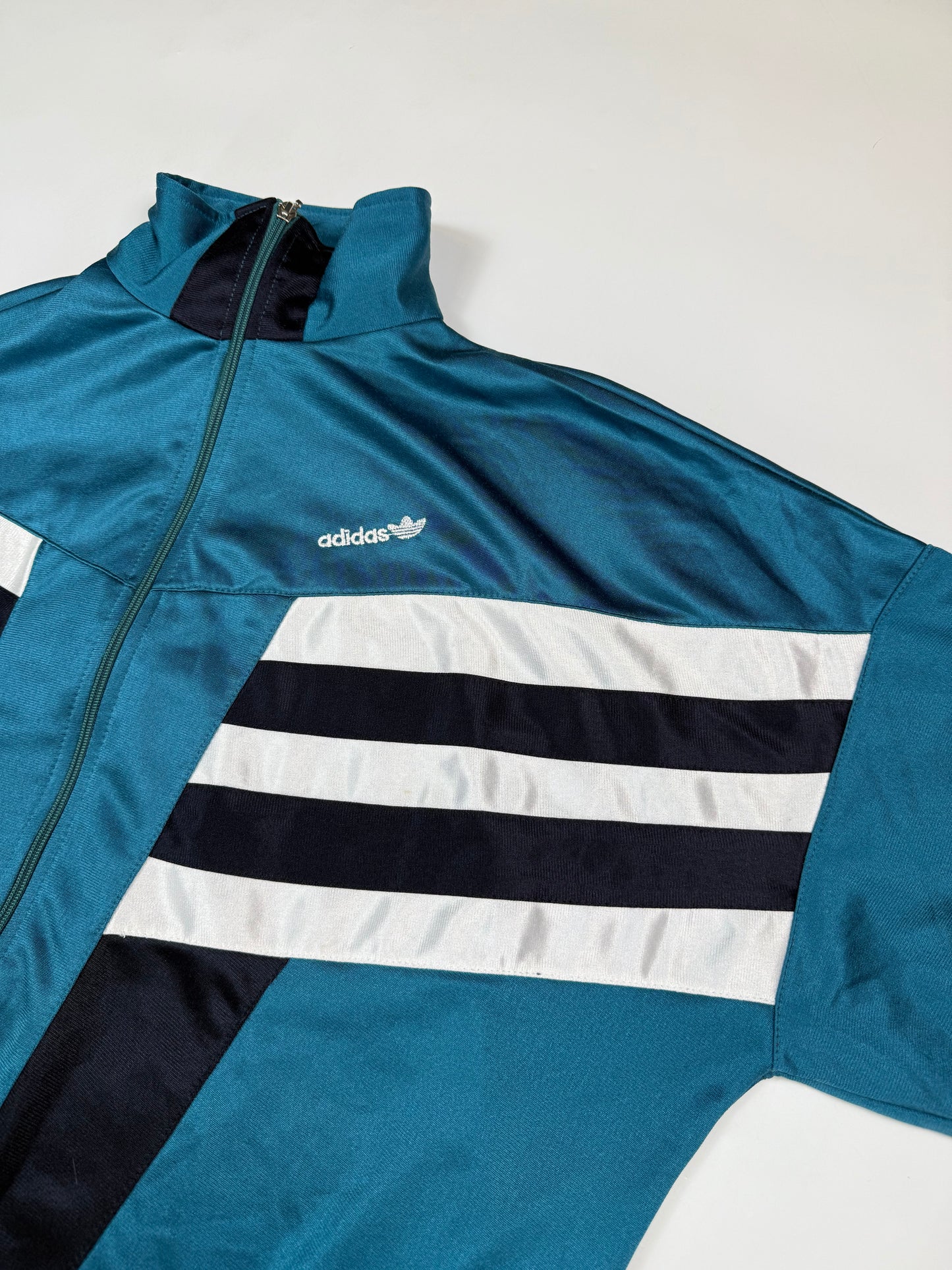 Vintage 90s Adidas originals colour block track jacket (XL)